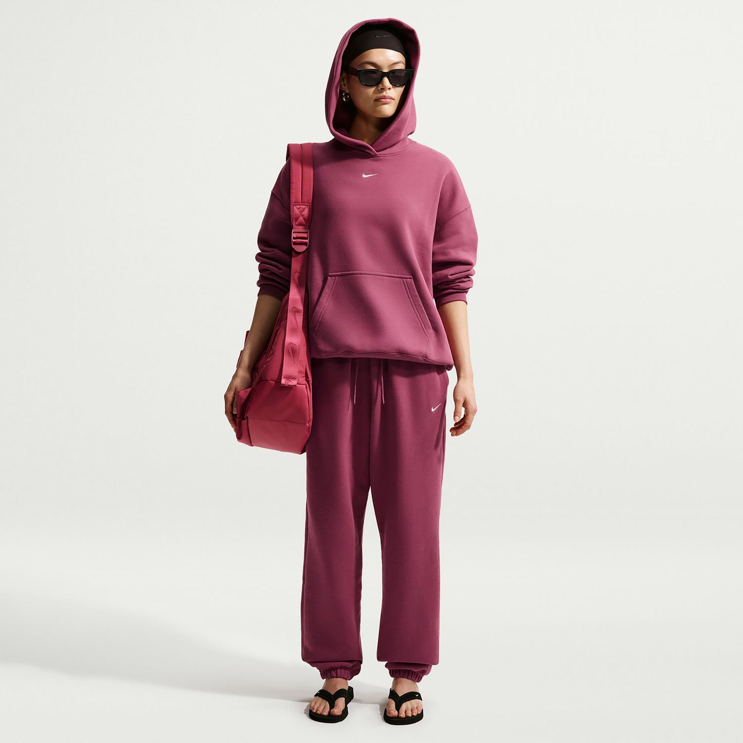 Nike Studio Fleece Trainingsbroek Dames - mauve