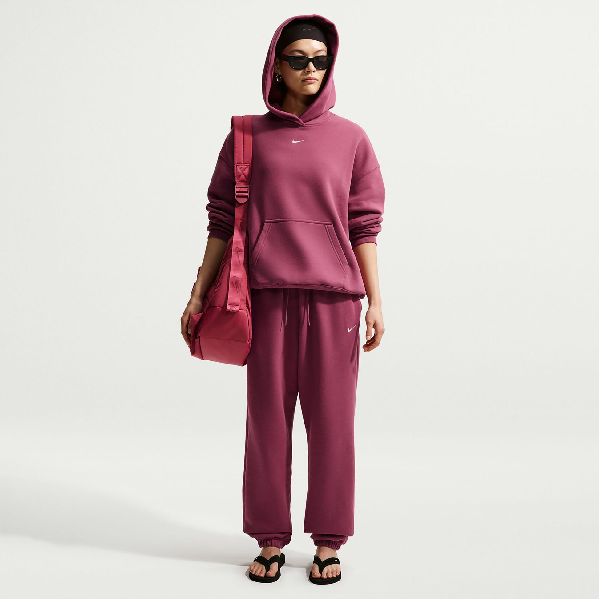 Nike Studio Fleece Trainingsbroek Dames - mauve