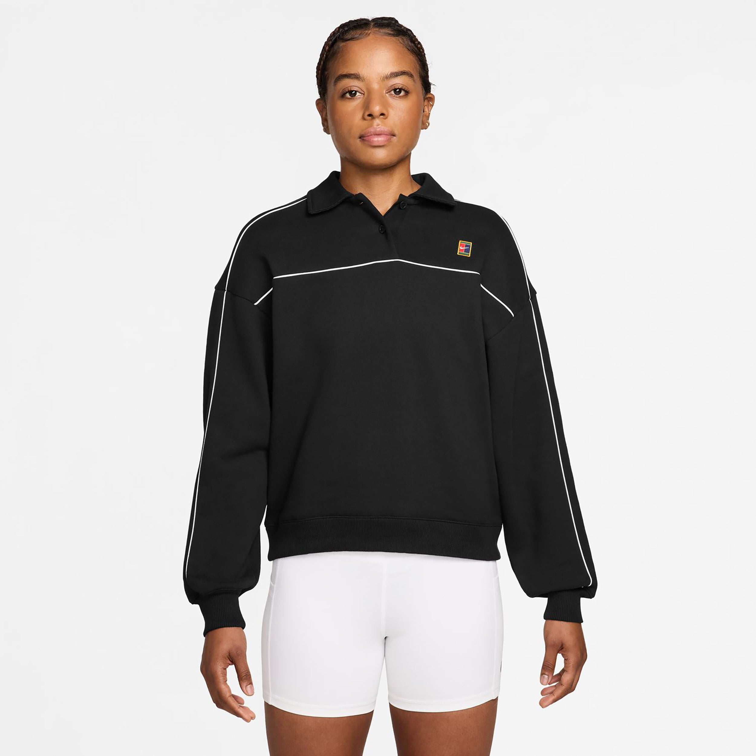 Nike Court Longsleeve Dames - zwart