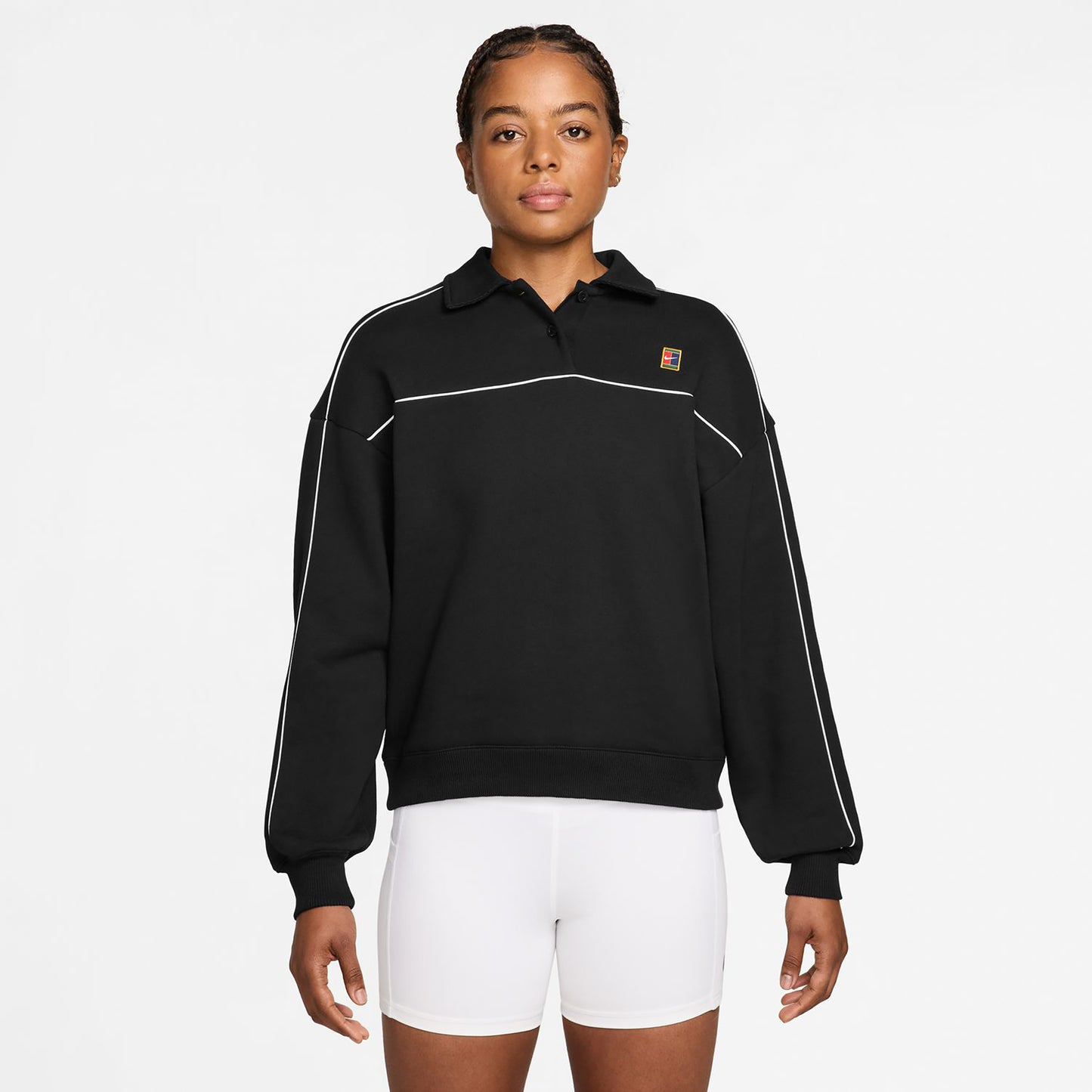 Nike Court Longsleeve Dames - zwart