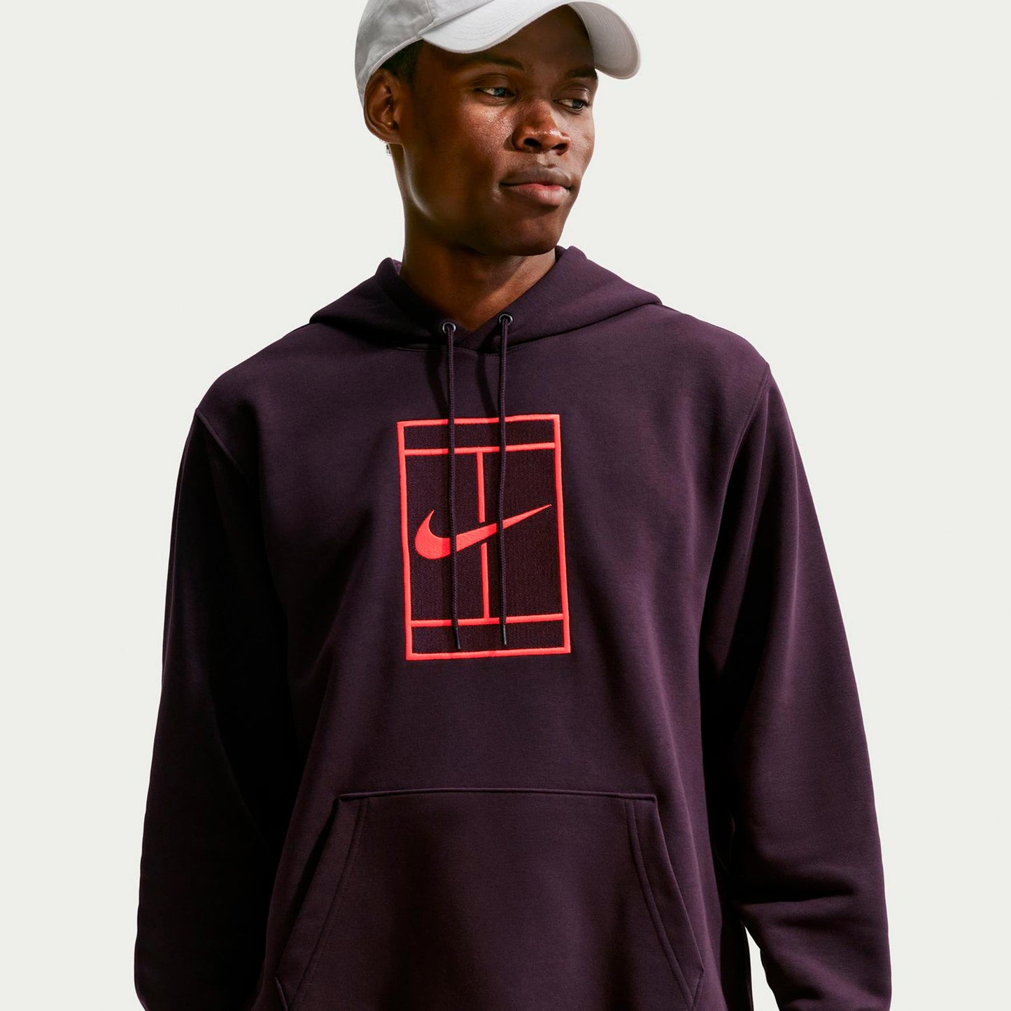 Nike Court Sweater met capuchon Heren - donkerrood