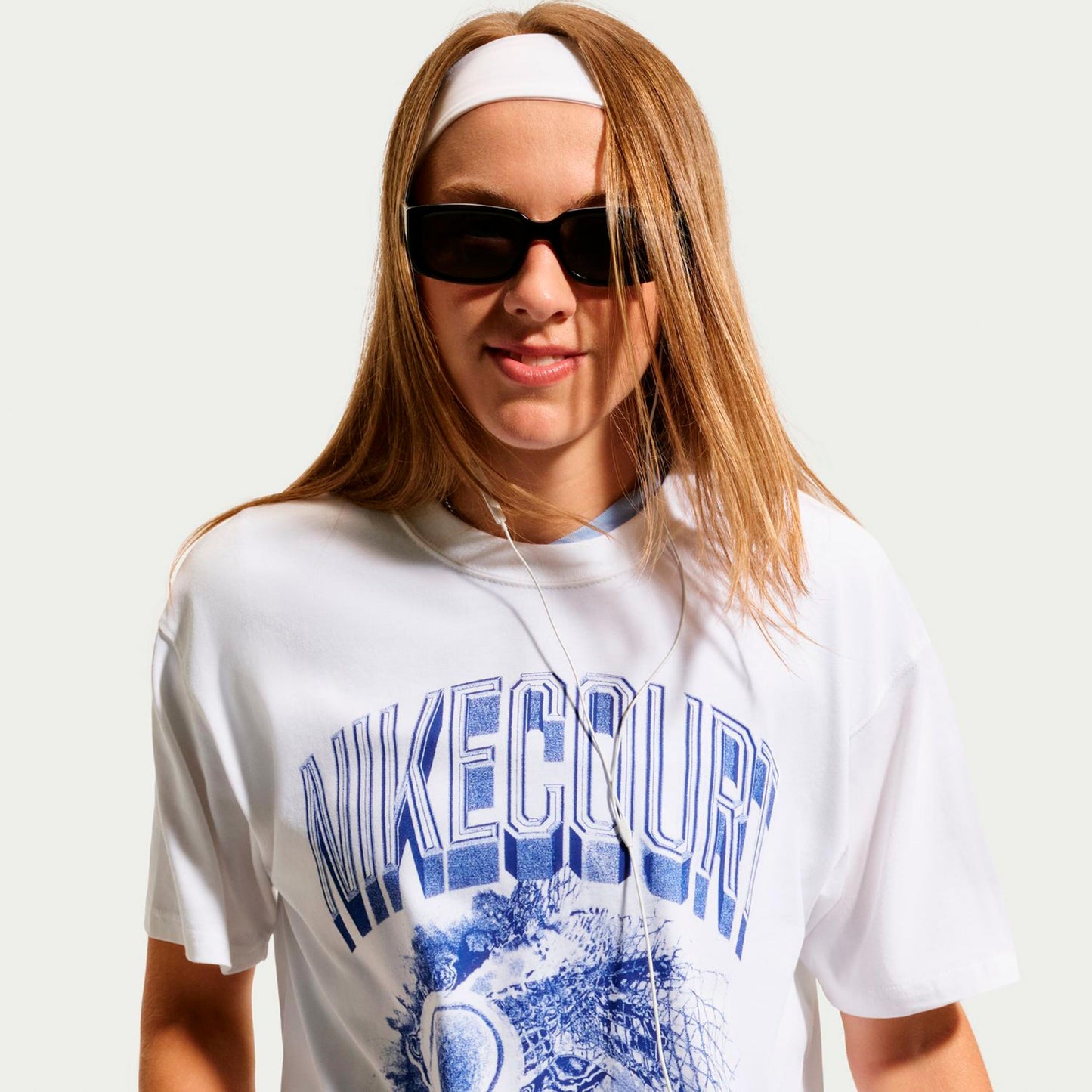 Nike Court Slam T-shirt Dames - wit
