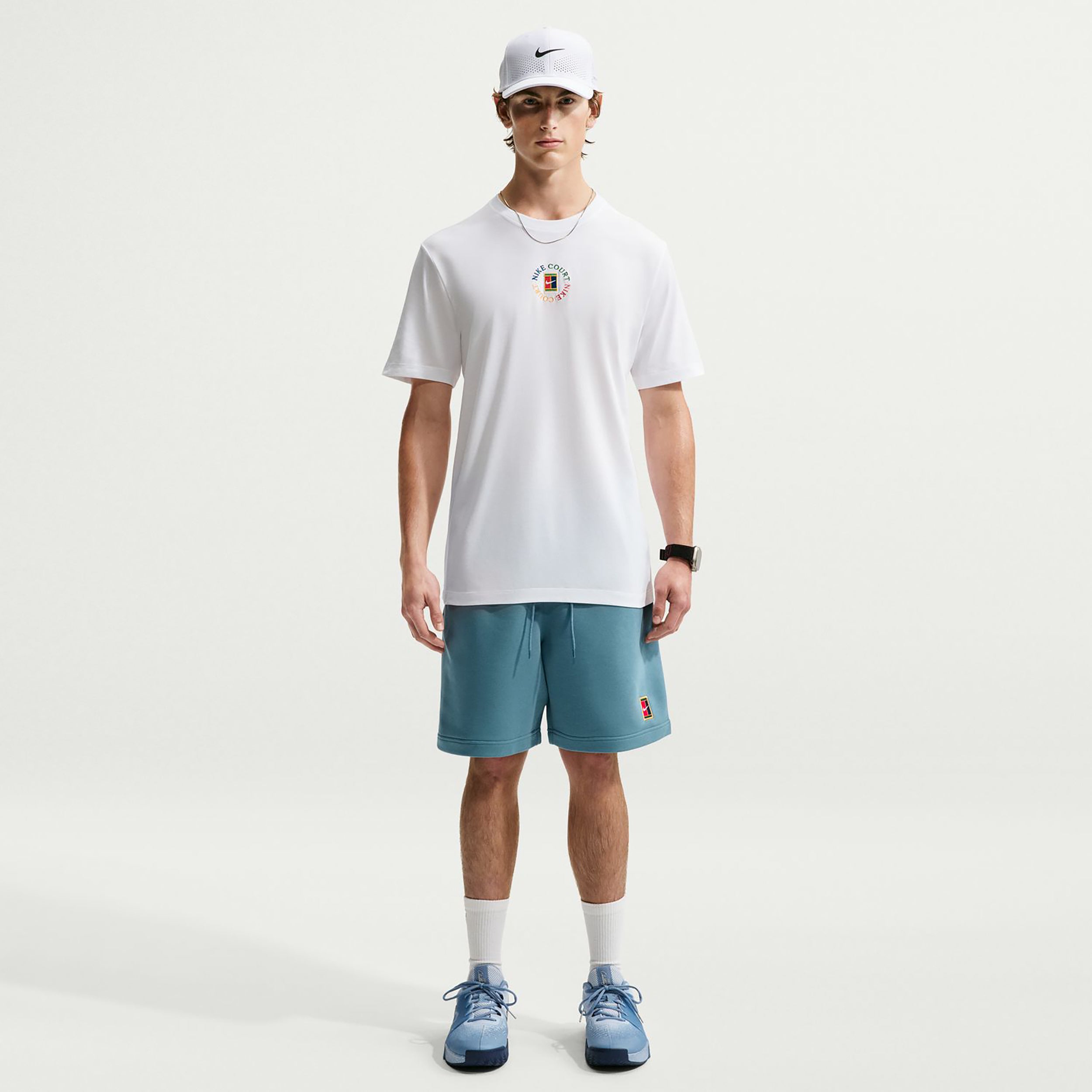 Nike Court T-shirt Heren - wit