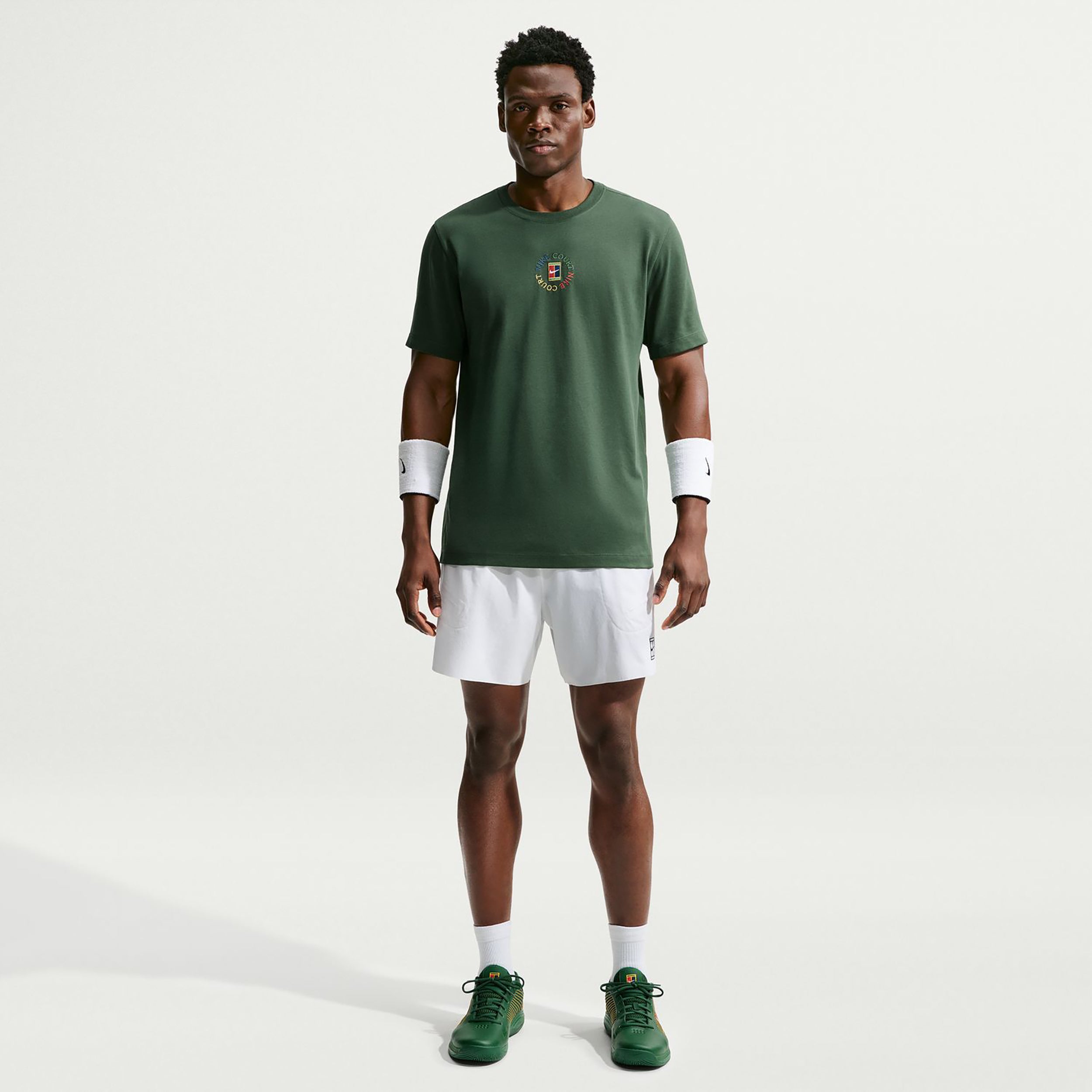 Nike Court T-shirt Heren - donkergroen