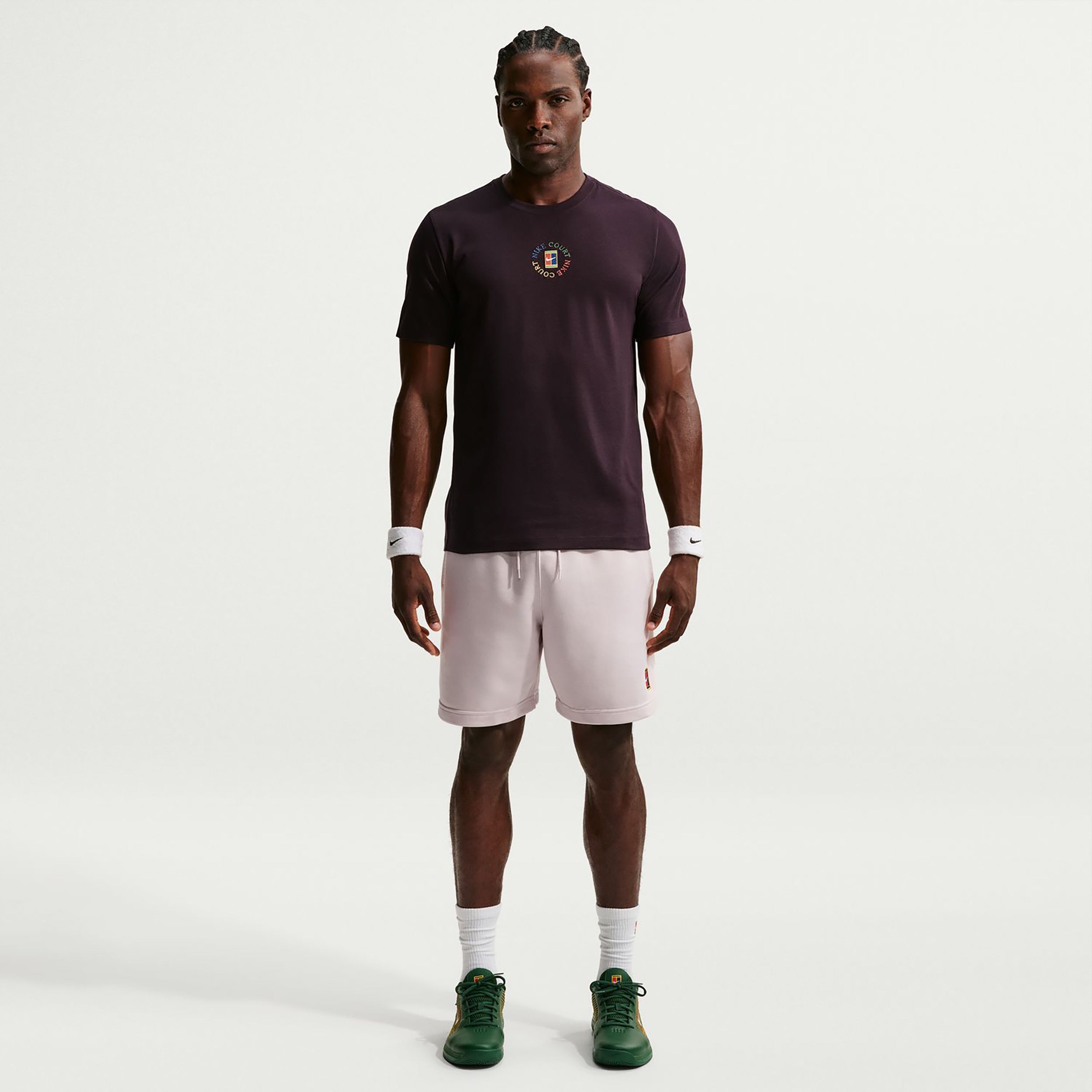 Nike Court T-shirt Heren - donkerrood