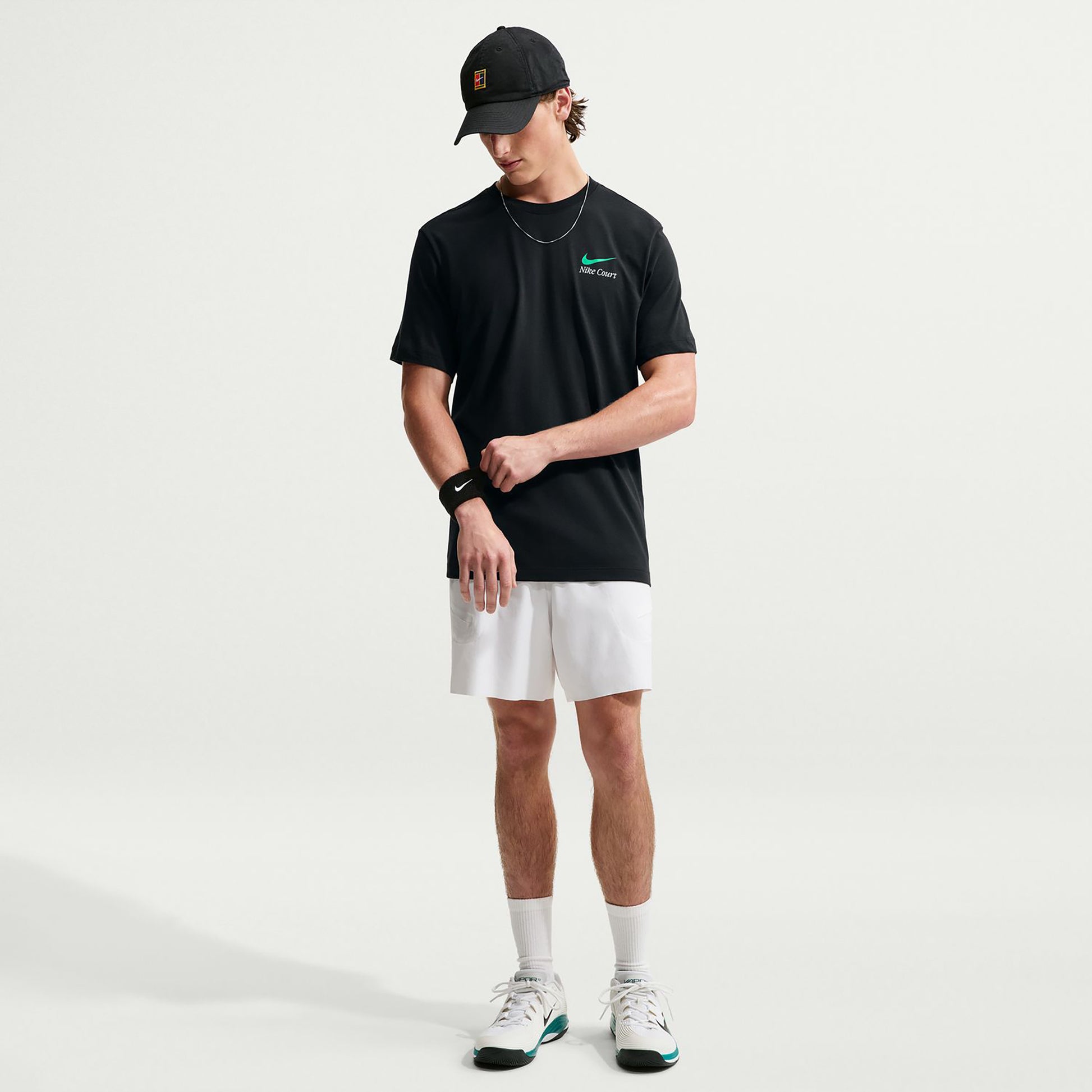 Nike Court Dri-Fit T-shirt Heren - zwart