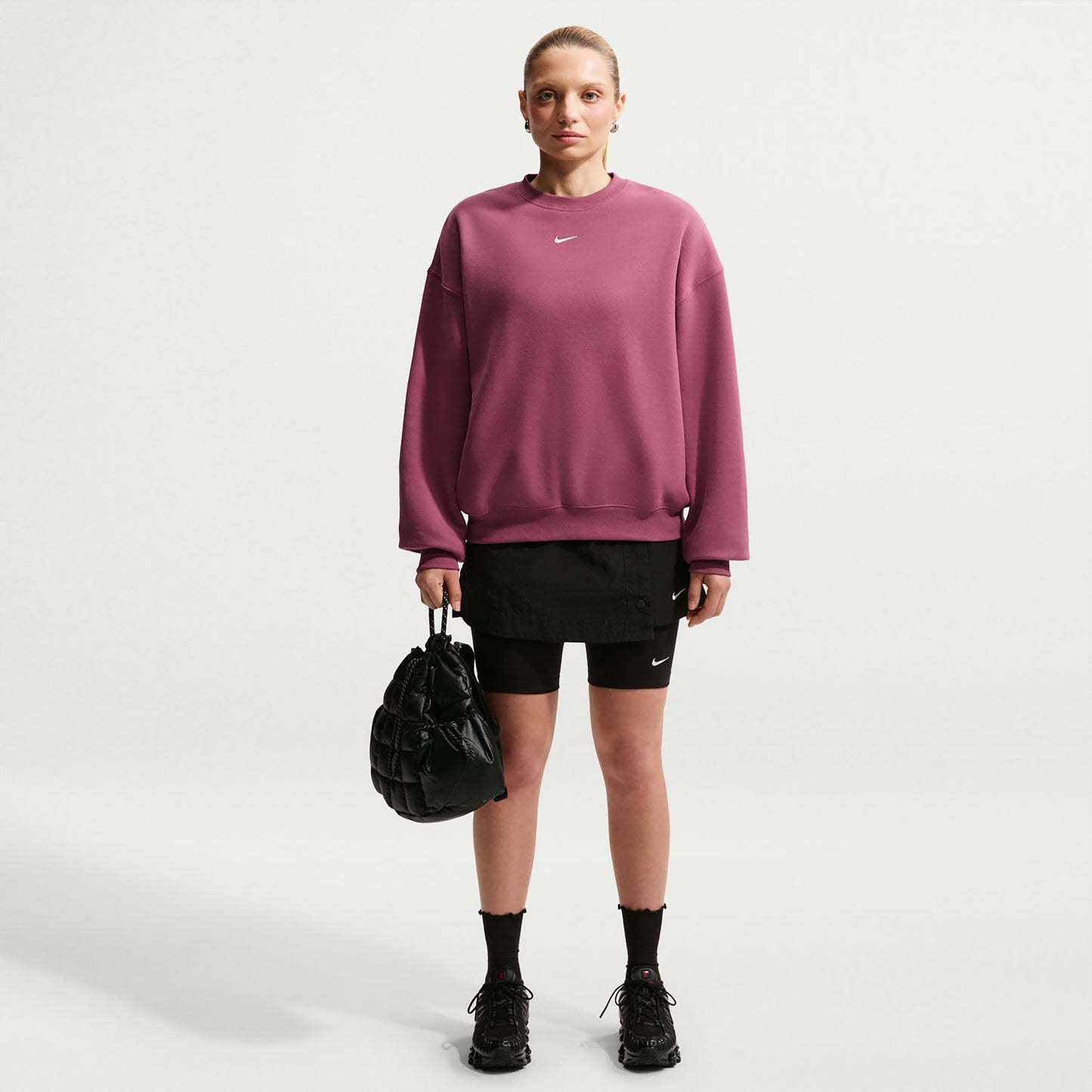 Nike Studio Fleece Sweatshirt Dames - mauve
