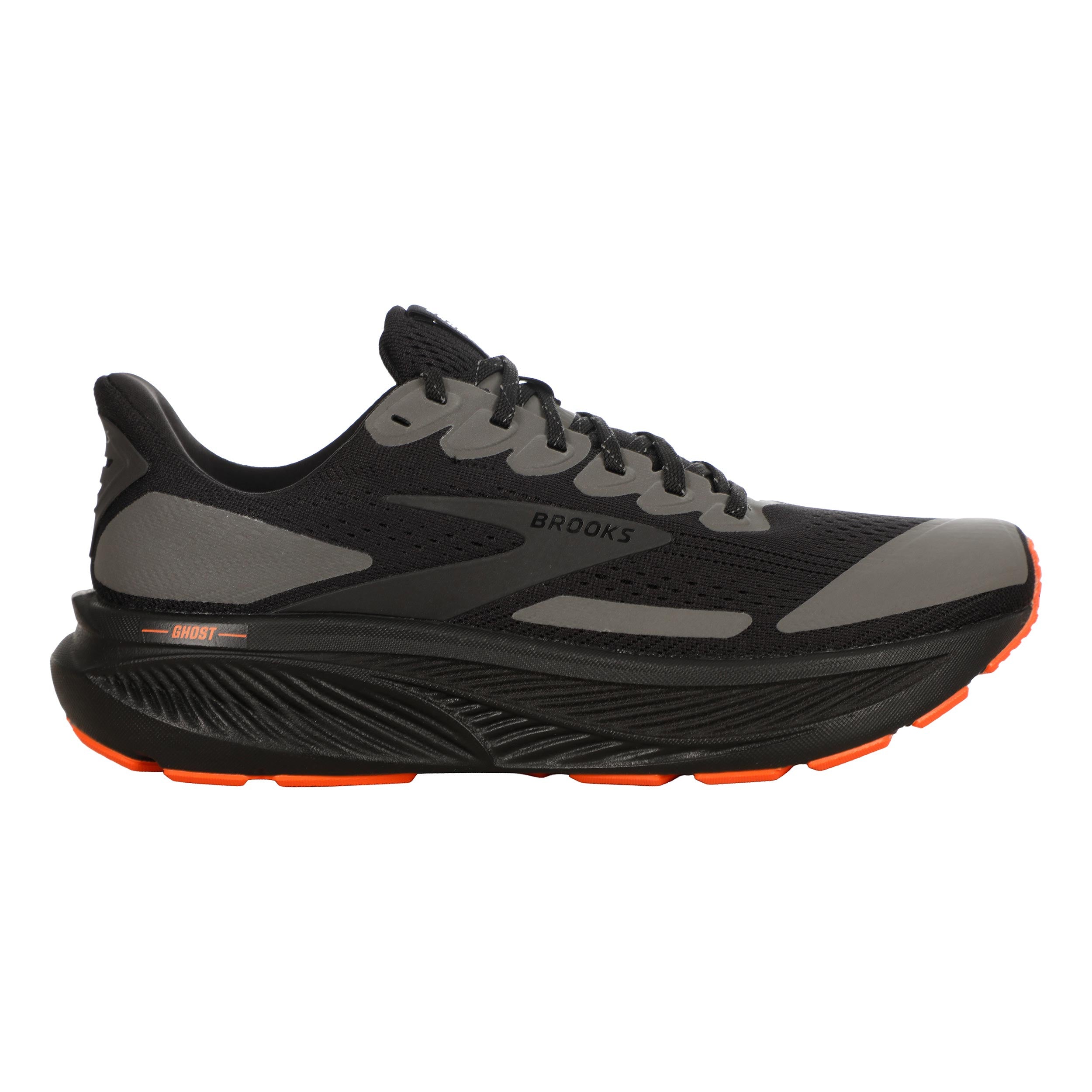 Brooks Ghost 17 Neutrale schoen Dames - zwart, oranje