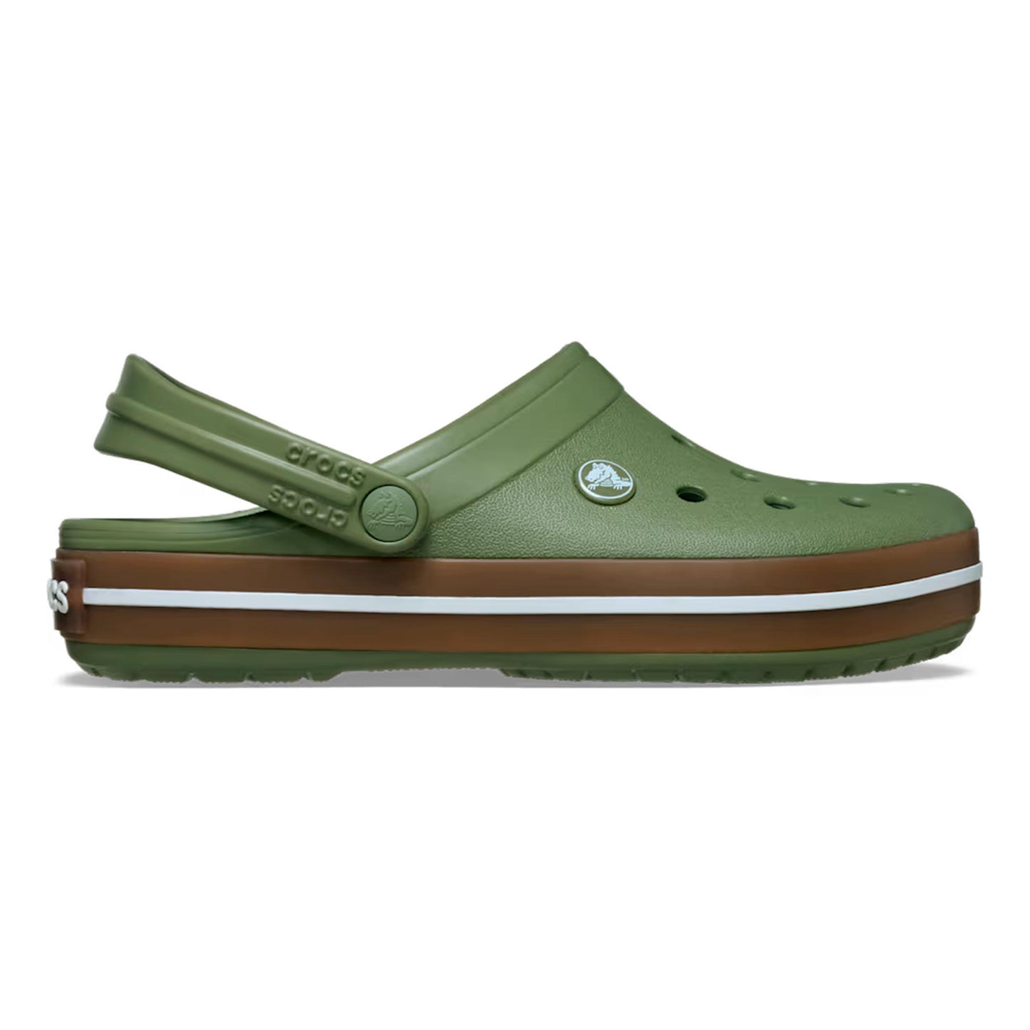 Crocs Crocband Gum Clog Badslippers Heren - olijf, beige