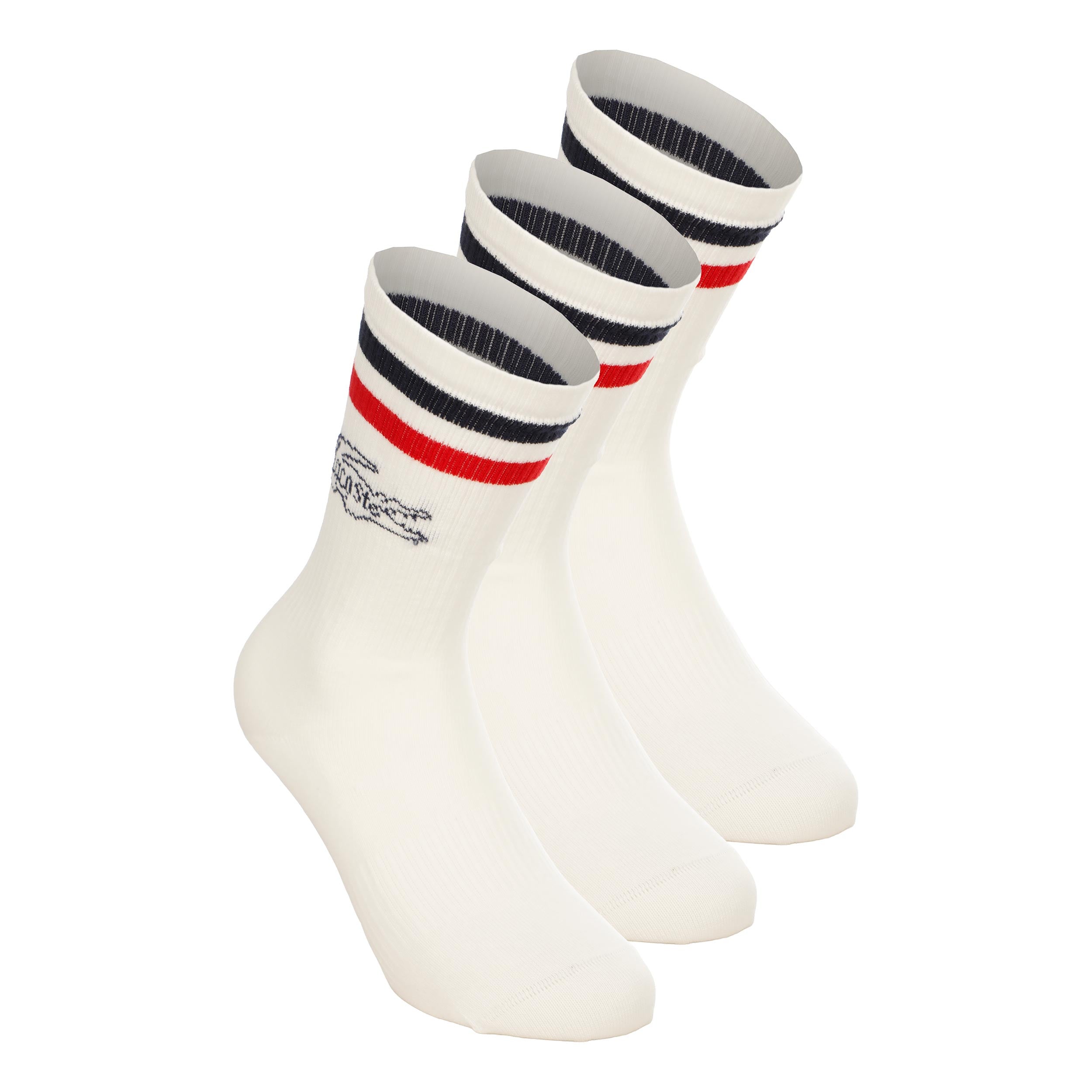Lacoste French Tennissokken Unisex - wit, donkerblauw