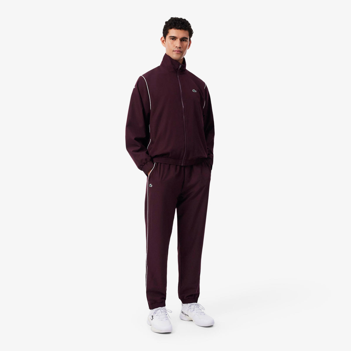 Lacoste Trainingspak Heren - wijnrood