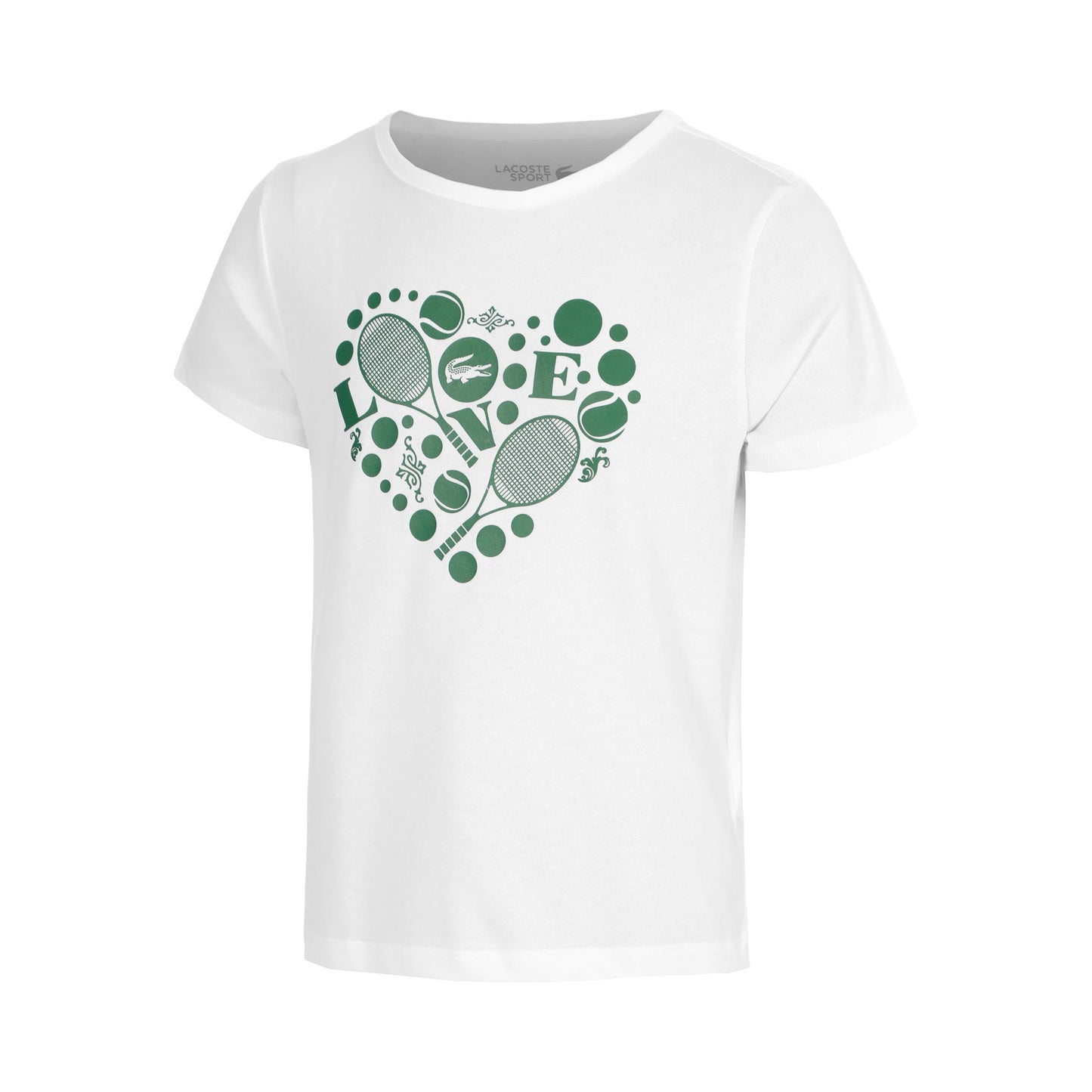 Lacoste T-shirt Kinderen - wit, donkergroen