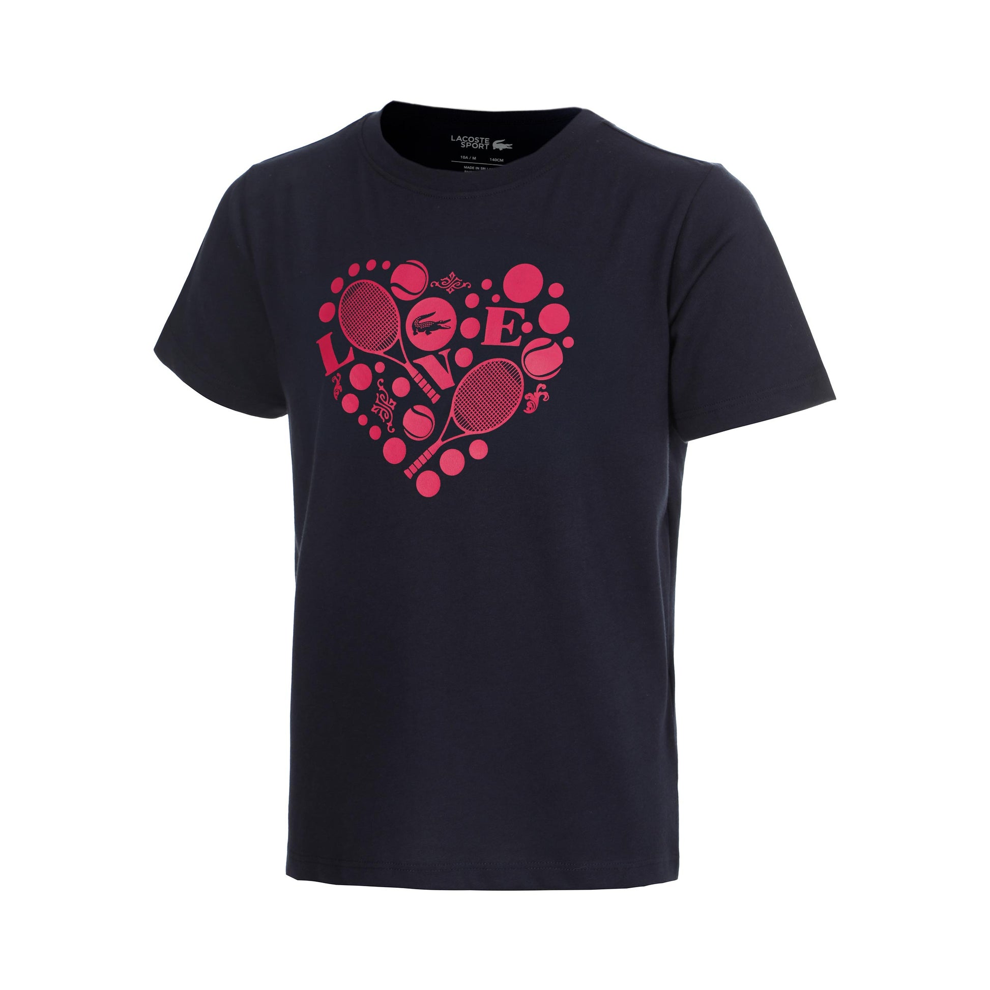 Lacoste T-shirt Kinderen - donkerblauw, roze