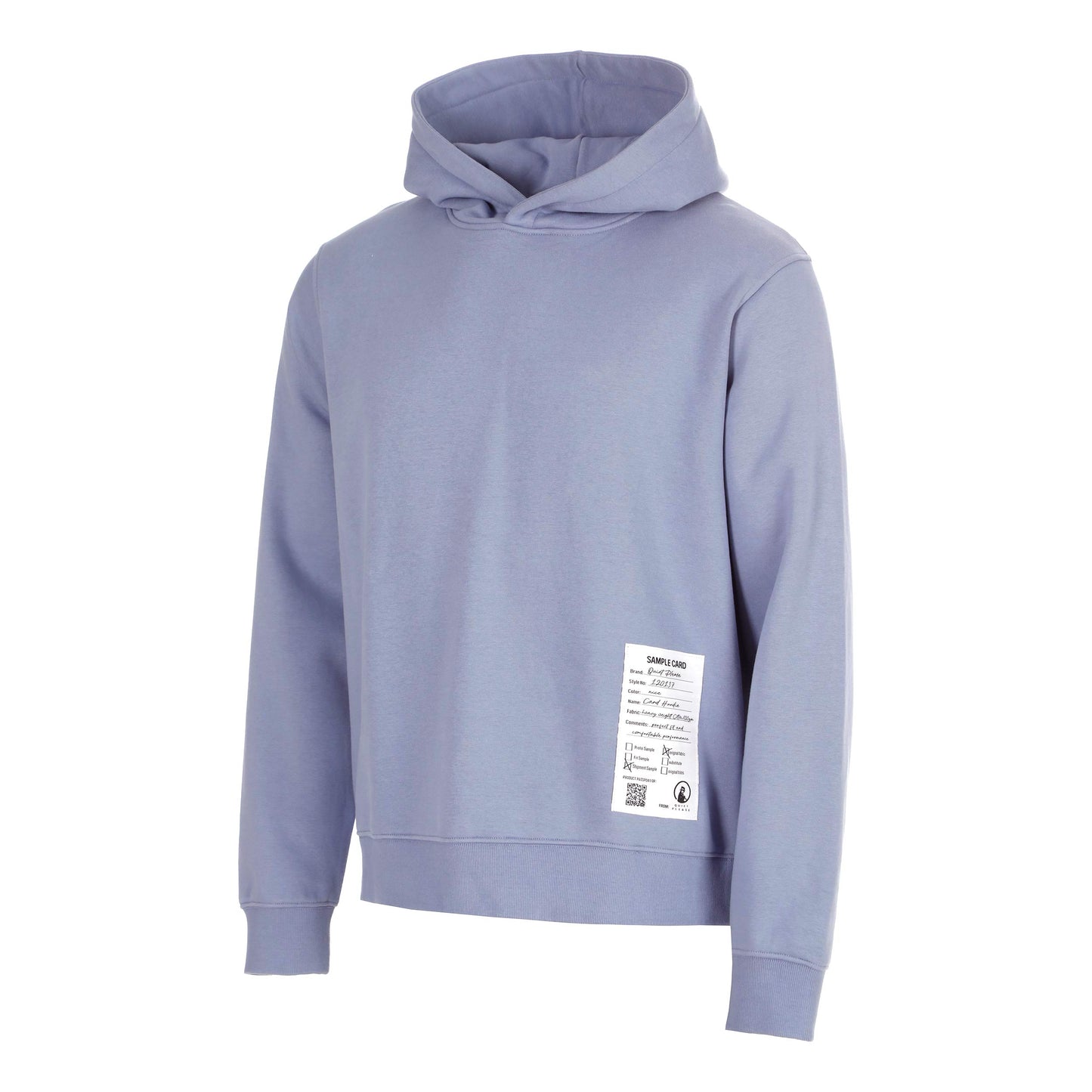 Quiet Please Sample Card Loose Fit Sweater met capuchon Heren - blauw