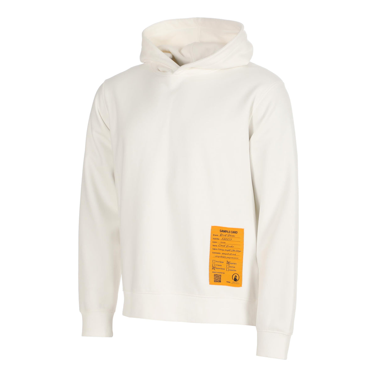 Quiet Please Sample Card Loose Fit Sweater met capuchon Heren - crème