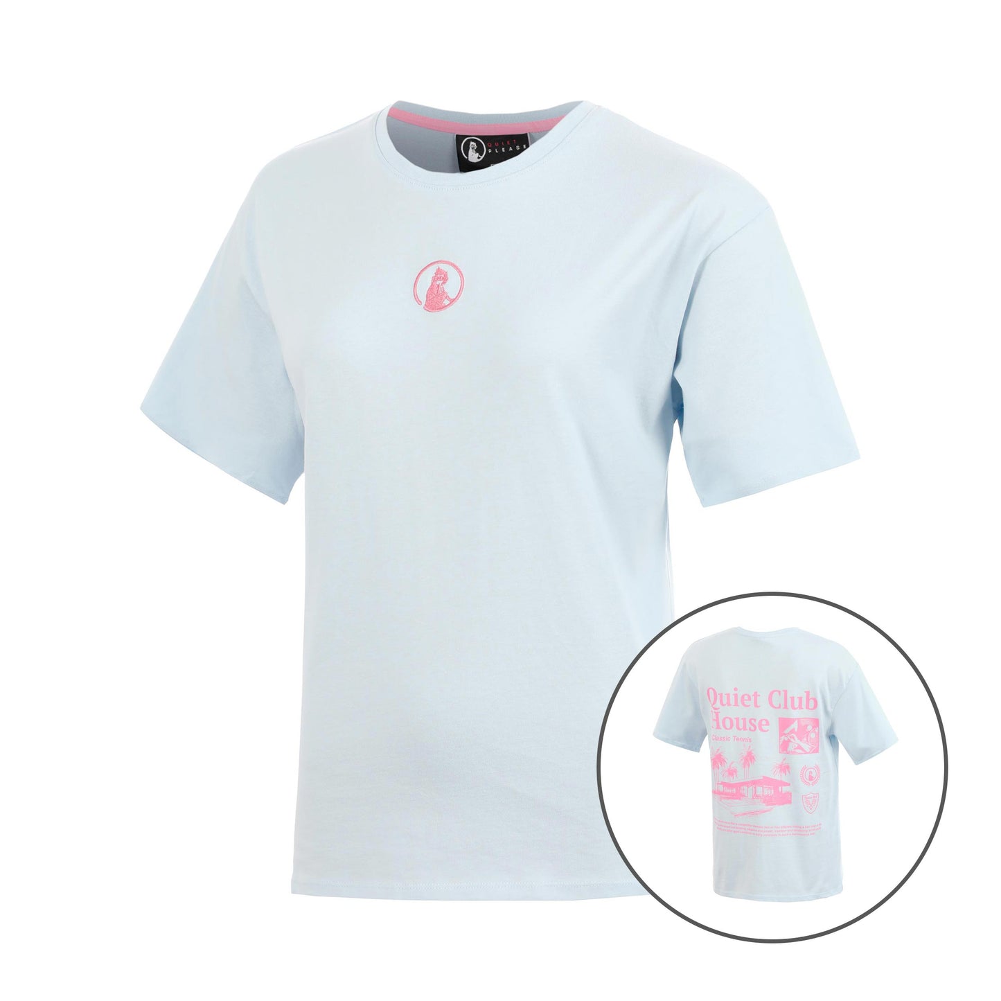 Quiet Please Club House Loose Fit T-shirt Kinderen - lichtblauw