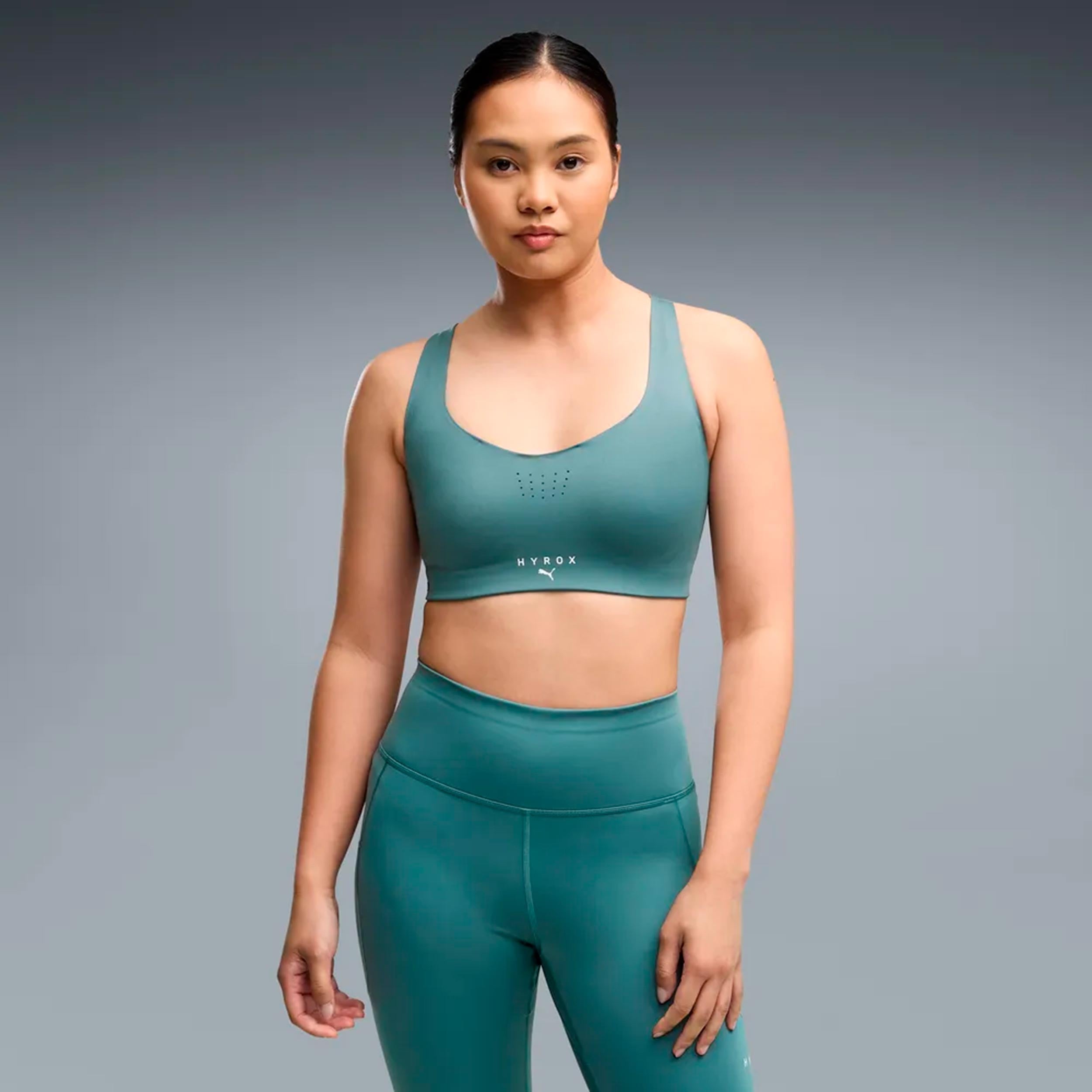 Puma HYROX PWRMODE  Sport-bh Dames - groen