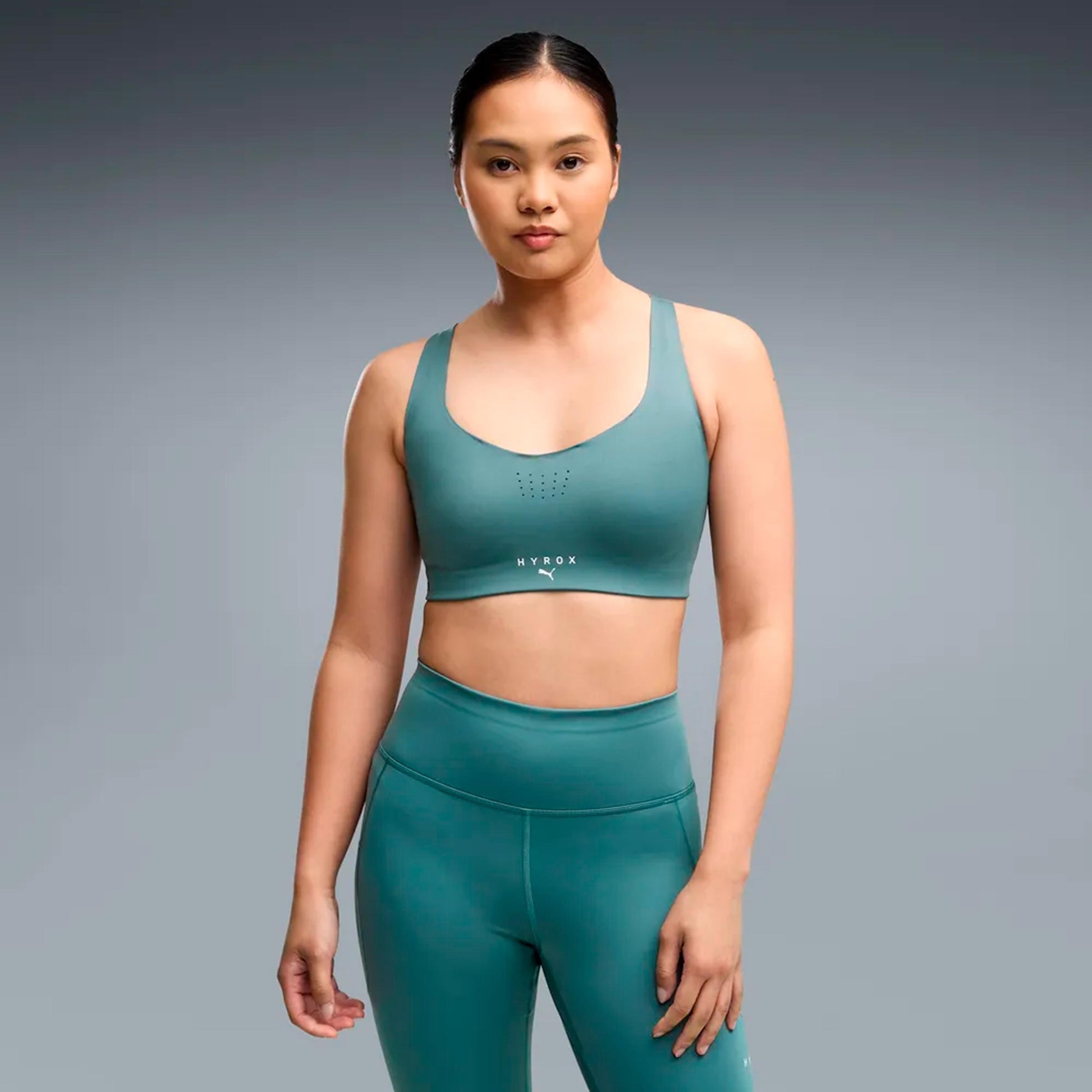 Puma HYROX PWRMODE  Sport-bh Dames - groen