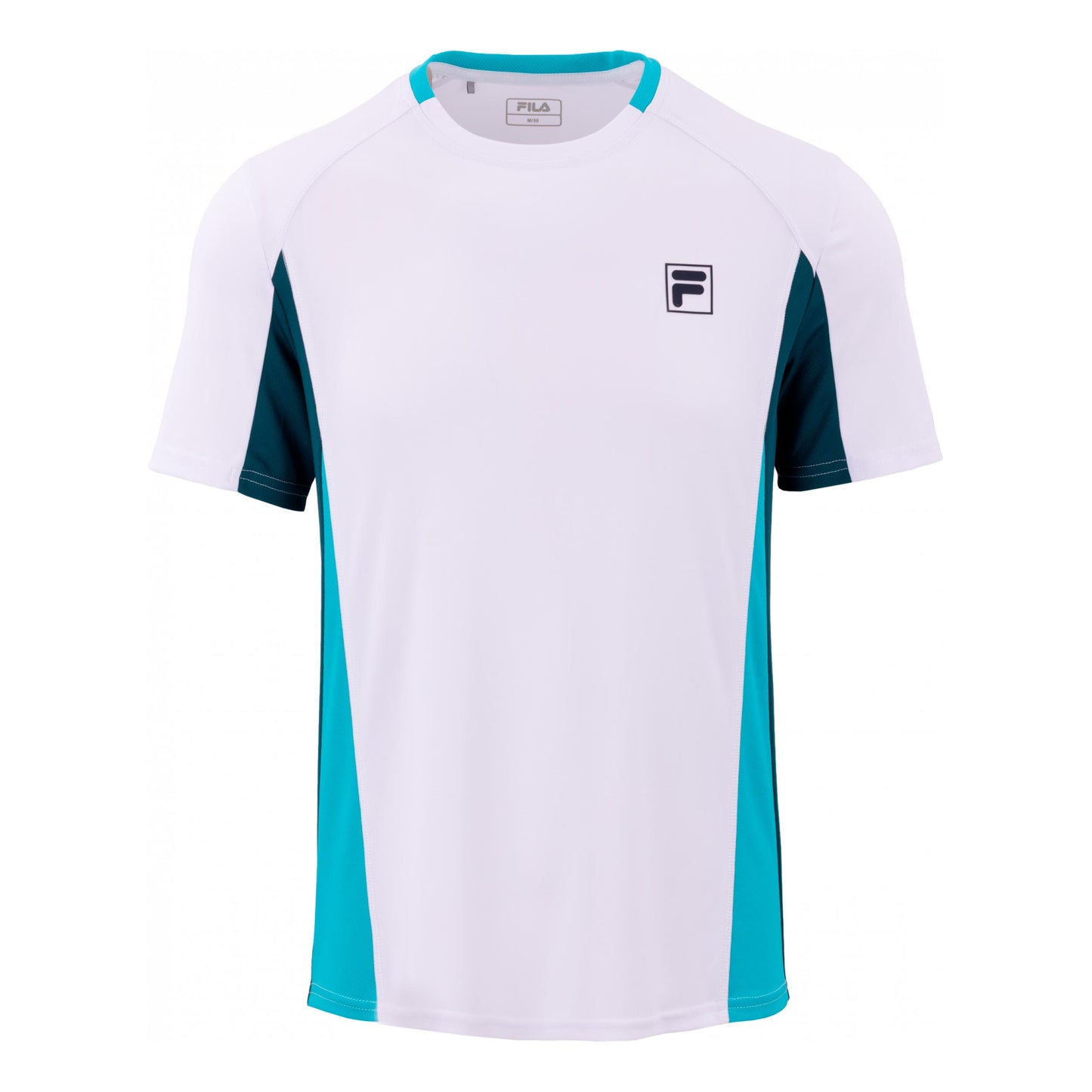 Fila Tamino T-shirt Heren - wit, turkoois