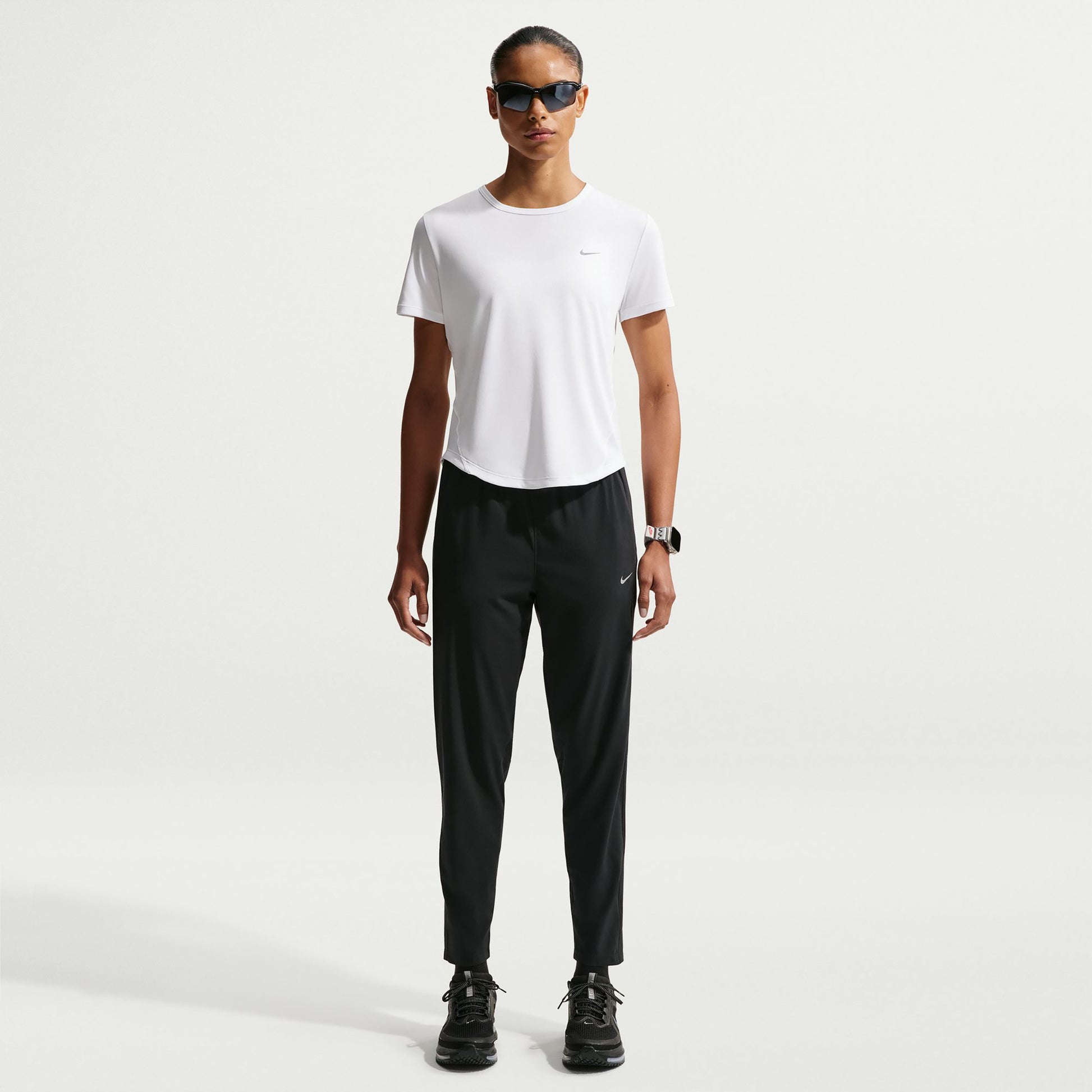 Nike Tempo  Hardloopshirt Dames - wit, zilver