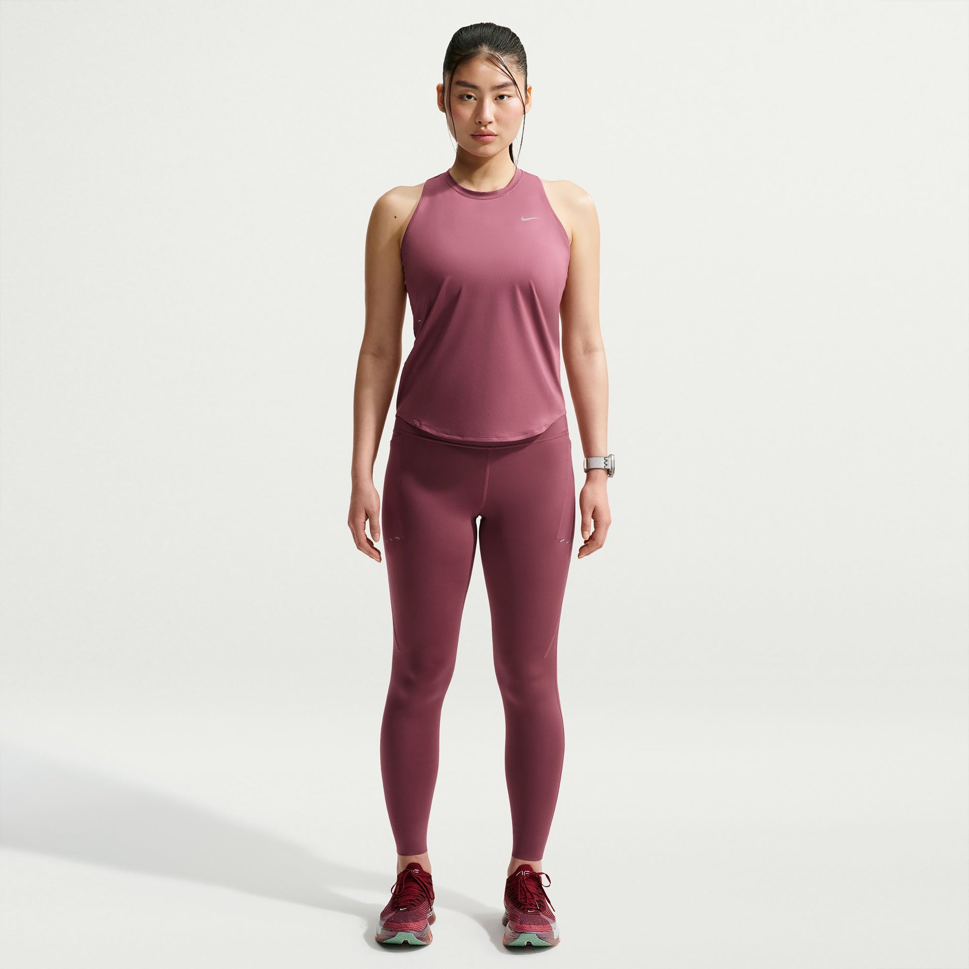 Nike Swift  Hardloopshirt Dames - mauve, zilver