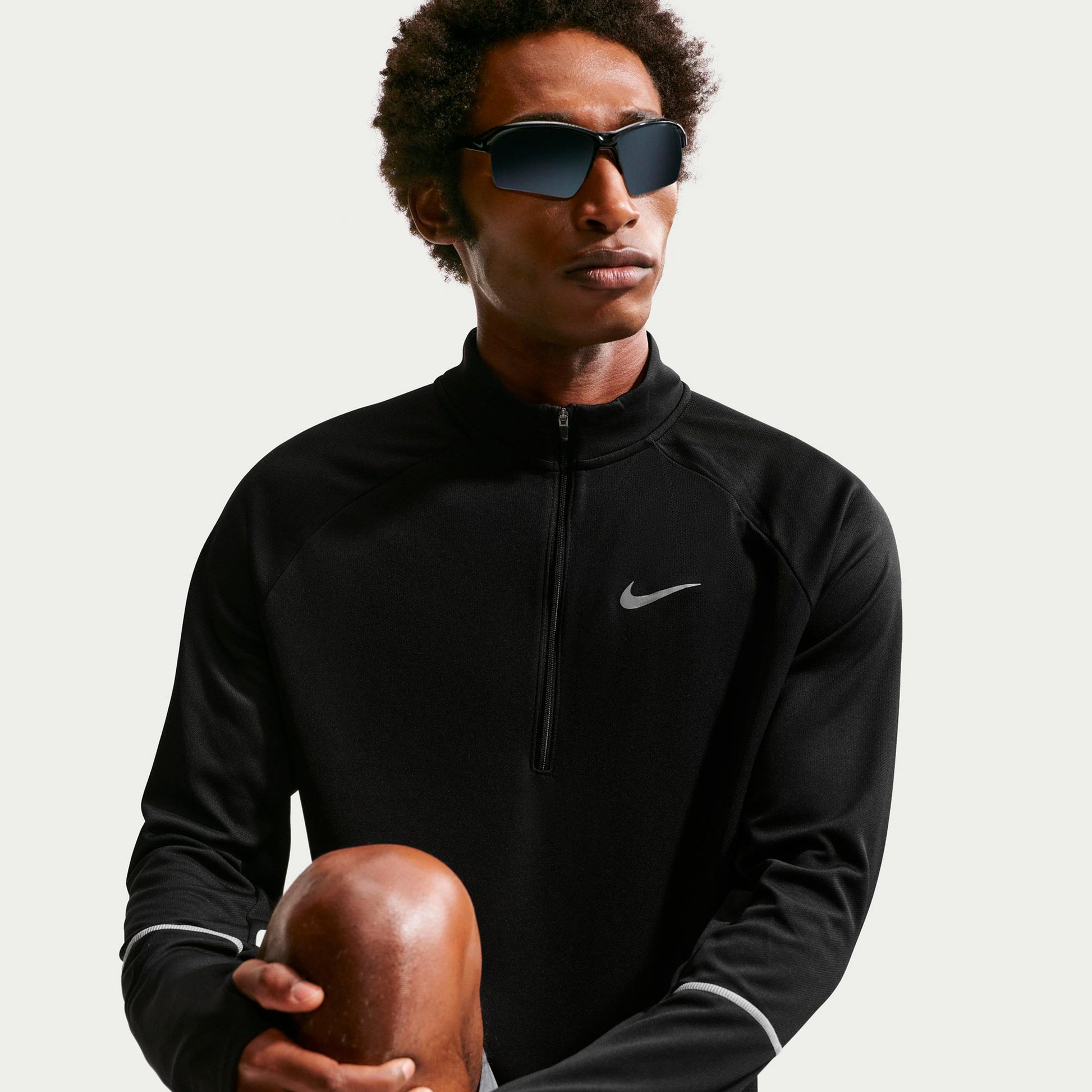 Nike Miler  Hardloopshirt Heren - zwart, zilver