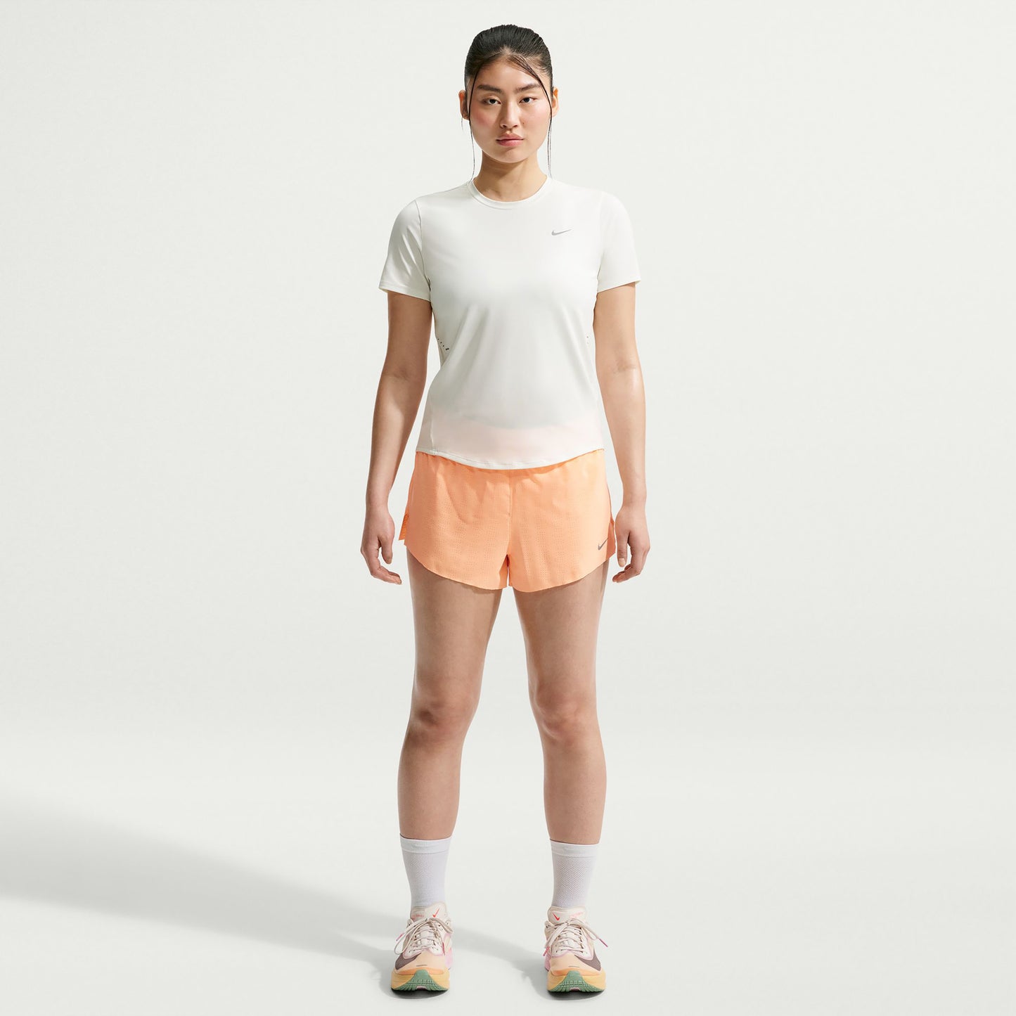 Nike Swift  Hardloopshirt Dames - wit, zilver
