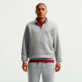 1/2-Zip Fleece Sweatshirt Heren - grijs