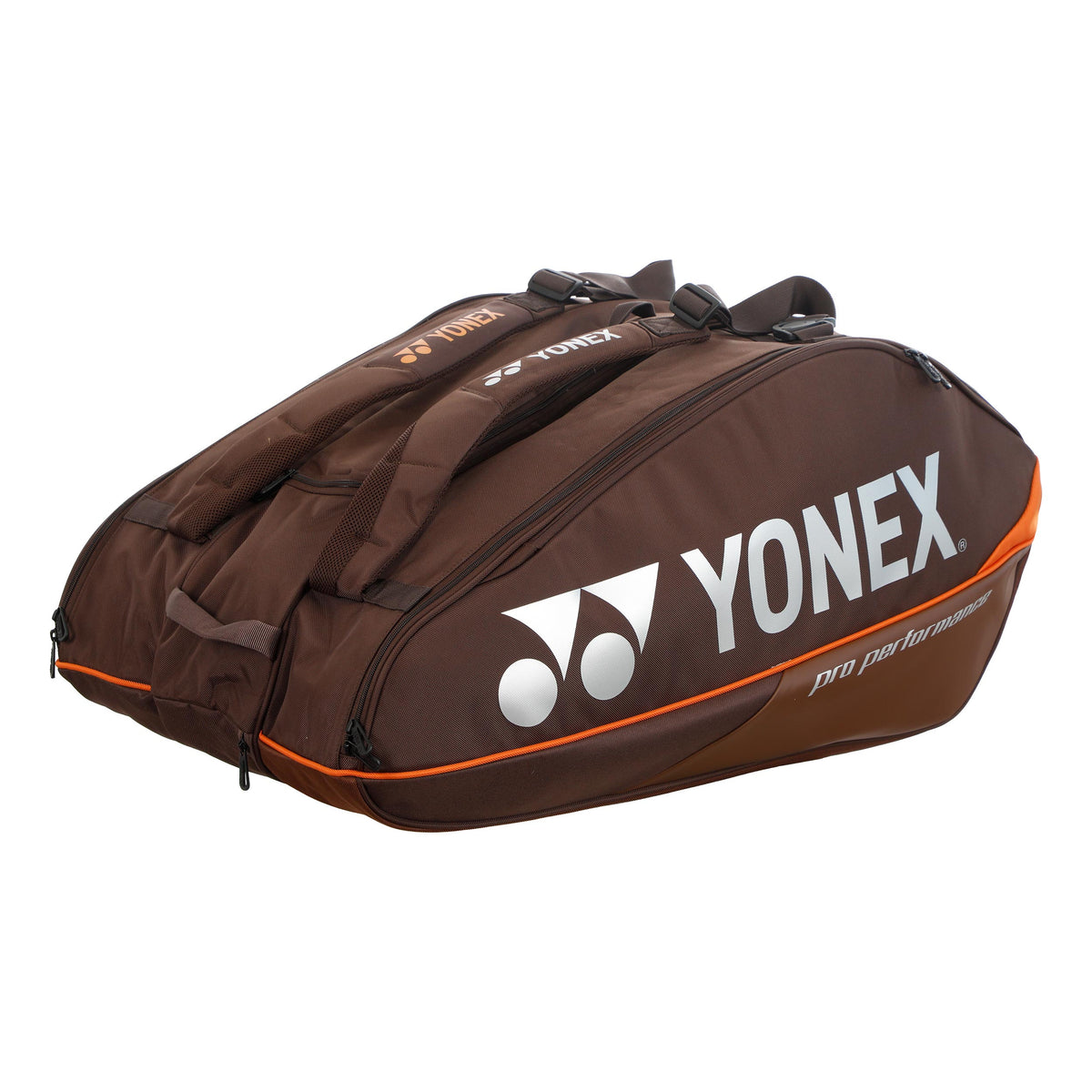 Yonex Pro Racquet Bag Espresso Brown Rackettas 12 stuks - bruin, oranje