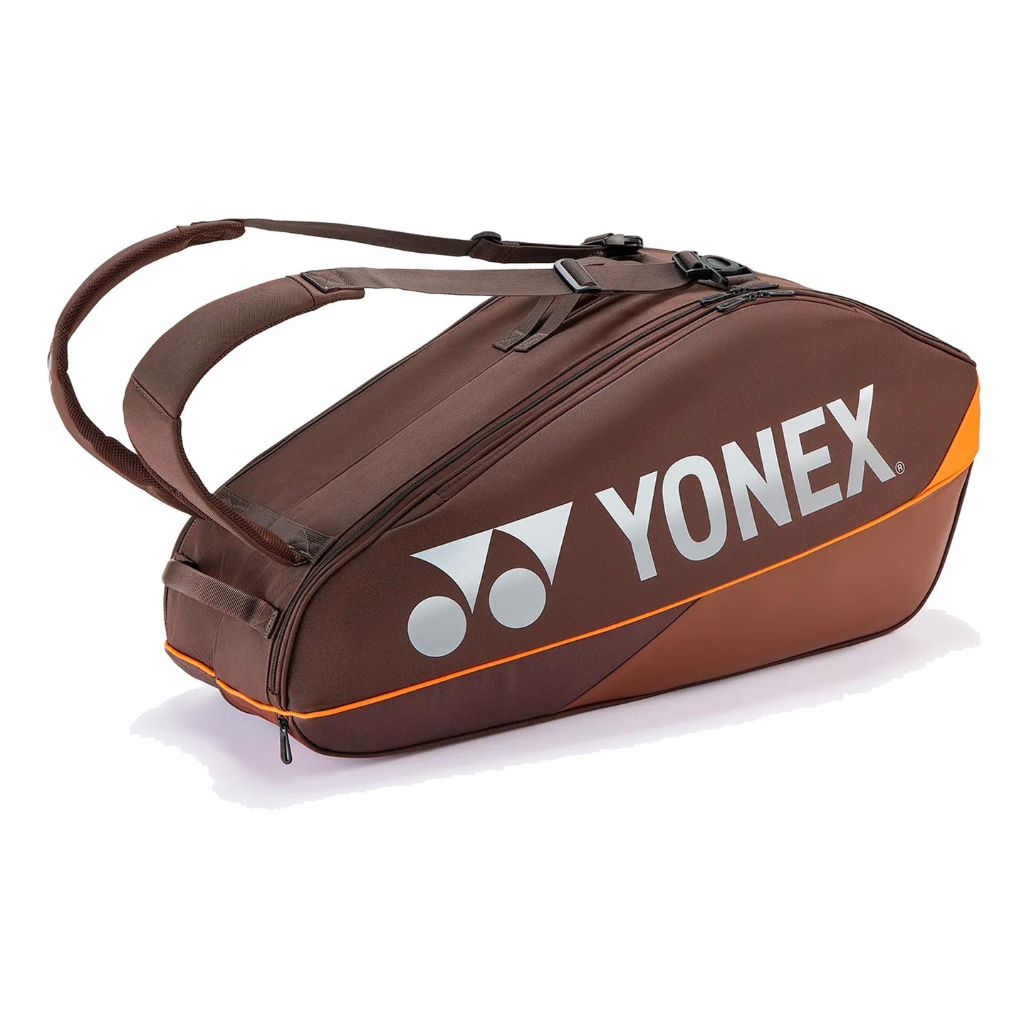 Yonex Pro Racquet Bag Espresso Brown Rackettas 6 stuks - bruin, oranje