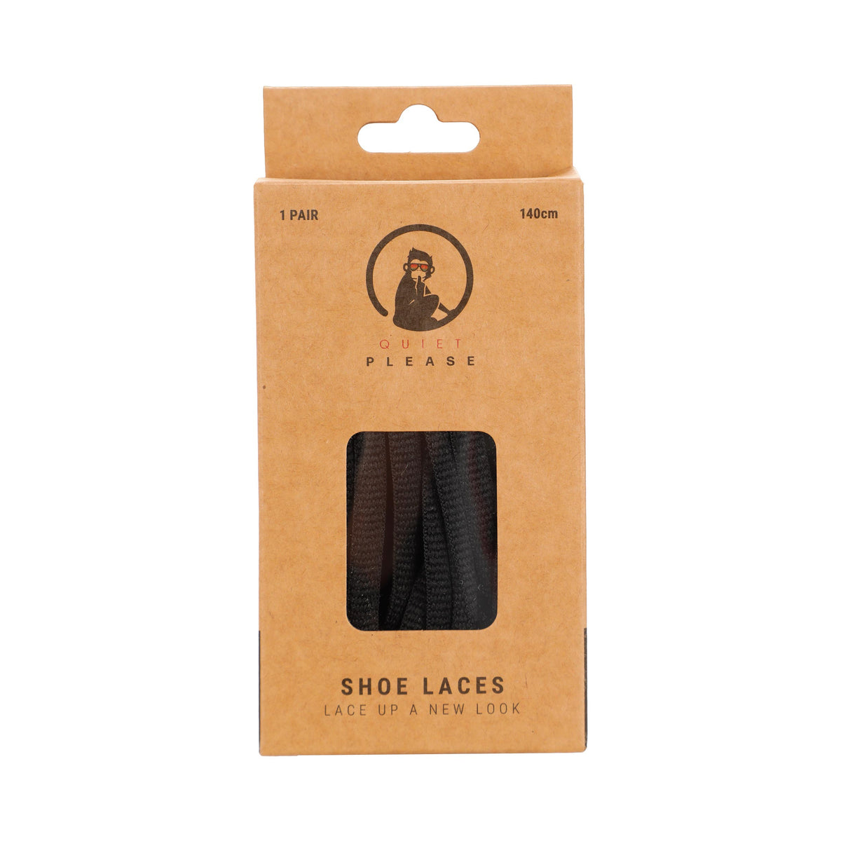 Quiet Please QP shoe laces 140cm Veters - zwart