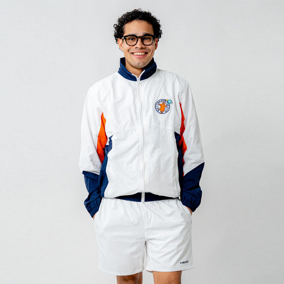 Lobster & Lemonade Maus Tennis – '92 Stadium Trainingsjack Unisex - wit, veelkleurig