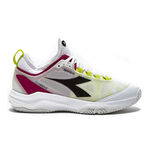 Diadora Tennisschoenen Diadora Speed Blushield Fly 4+ Gravelschoen Dames-Wit,Neongeel
