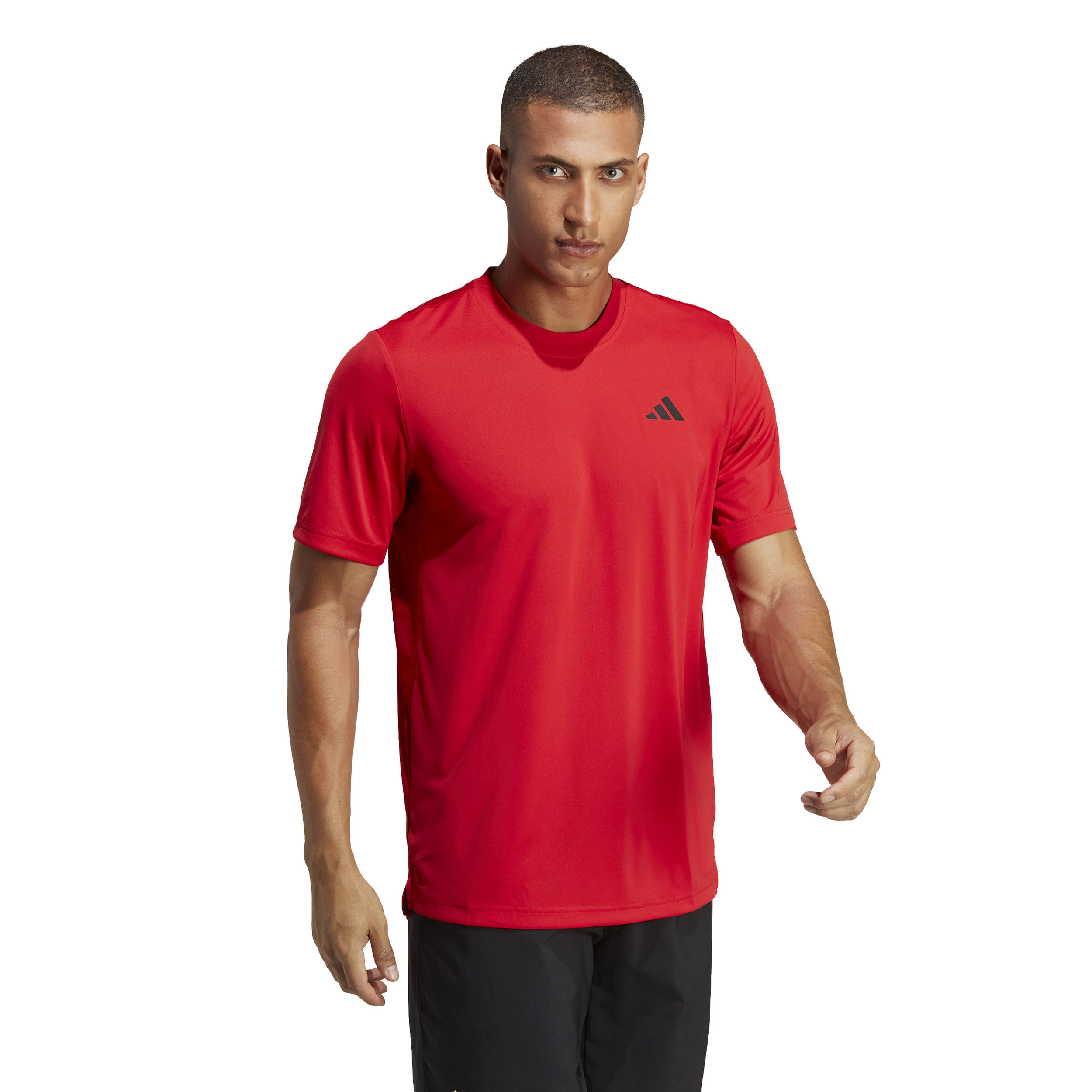 Adidas t shirt mens red sales