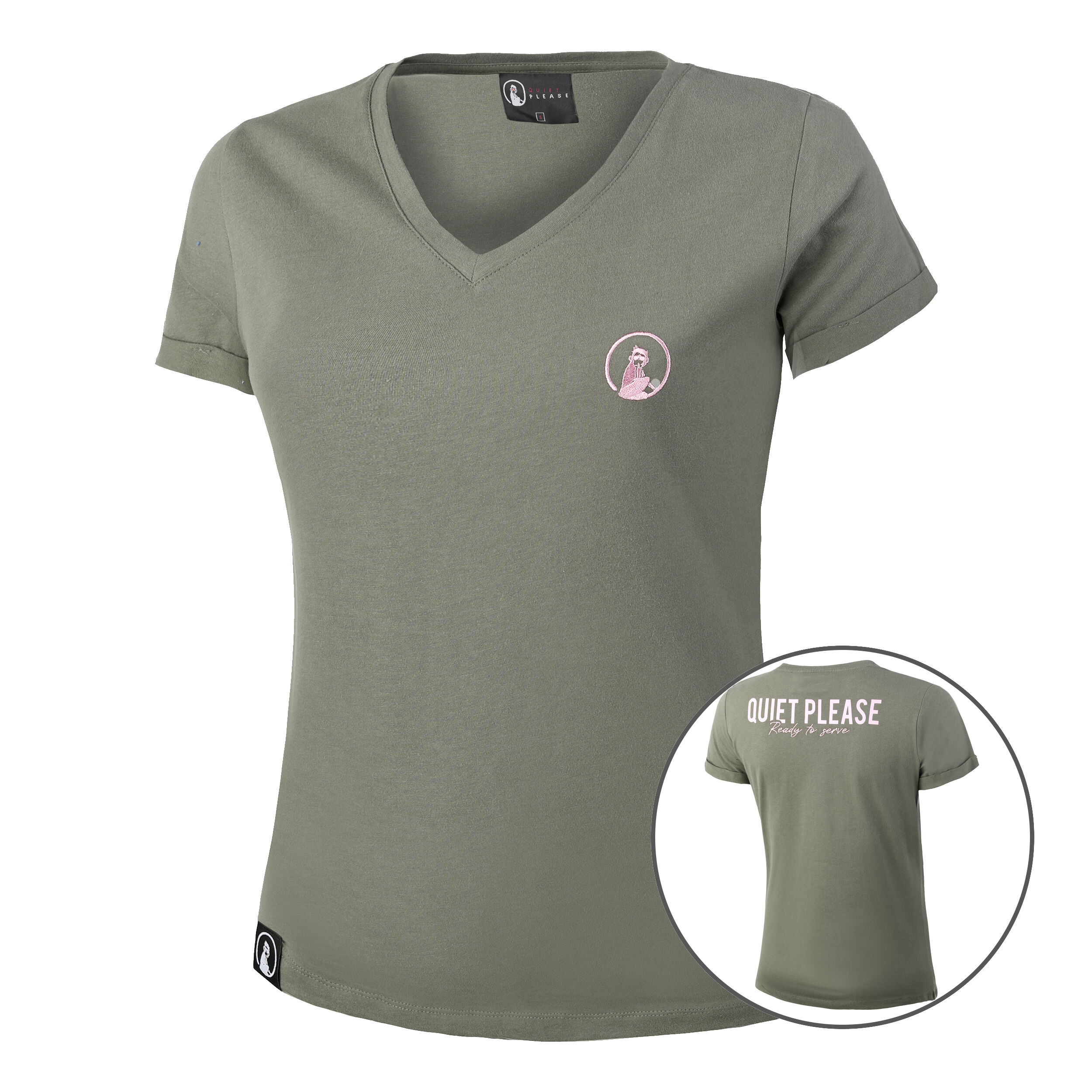 Kaki t shirt dames outlet