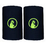 Long Zweetband Verpakking 2 stuks Unisex - donkerblauw, neongroen