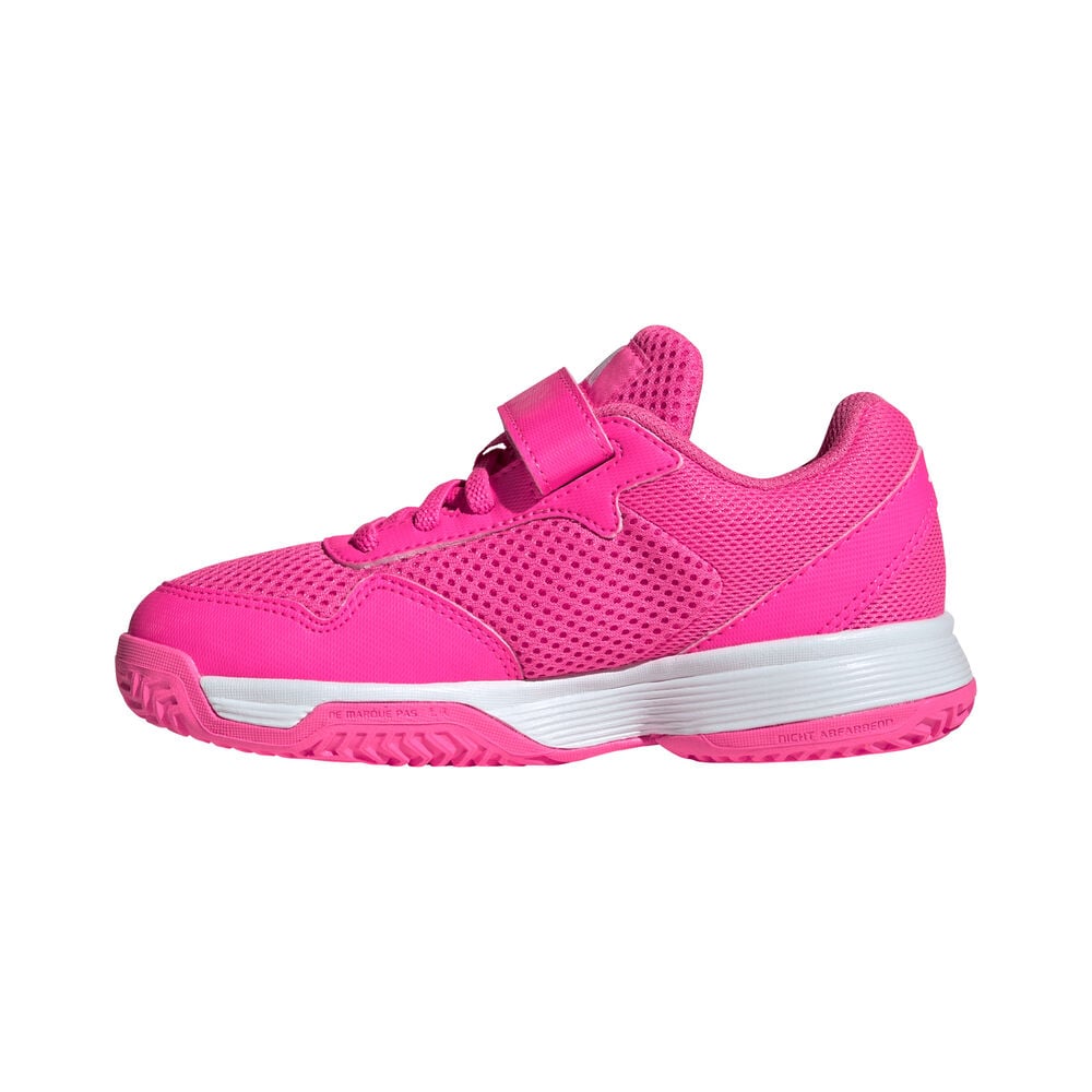 Adidas Courtflash CF Tennisschoenen Kinderen-pink, wit