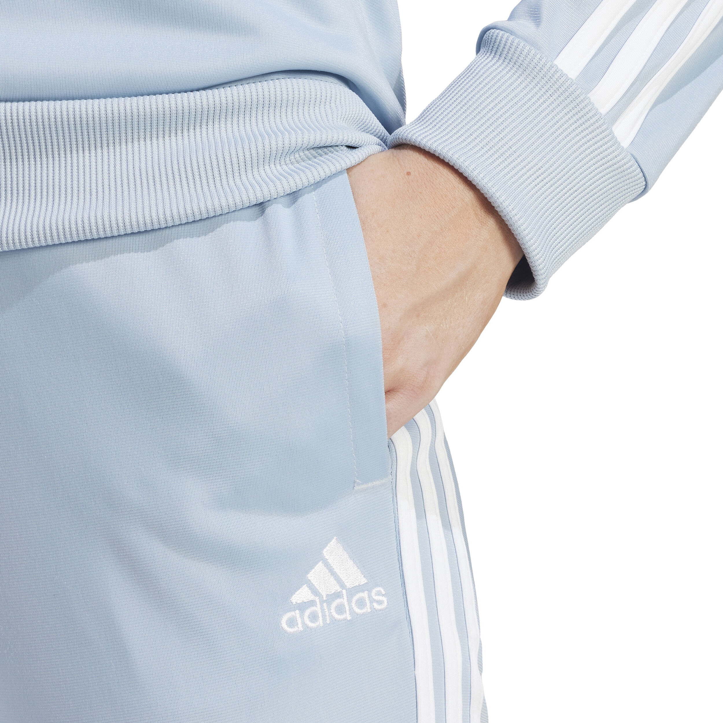 Buy adidas 3 Stripes Trainingspak Dames Lichtblauw Wit online Tennis Point NL