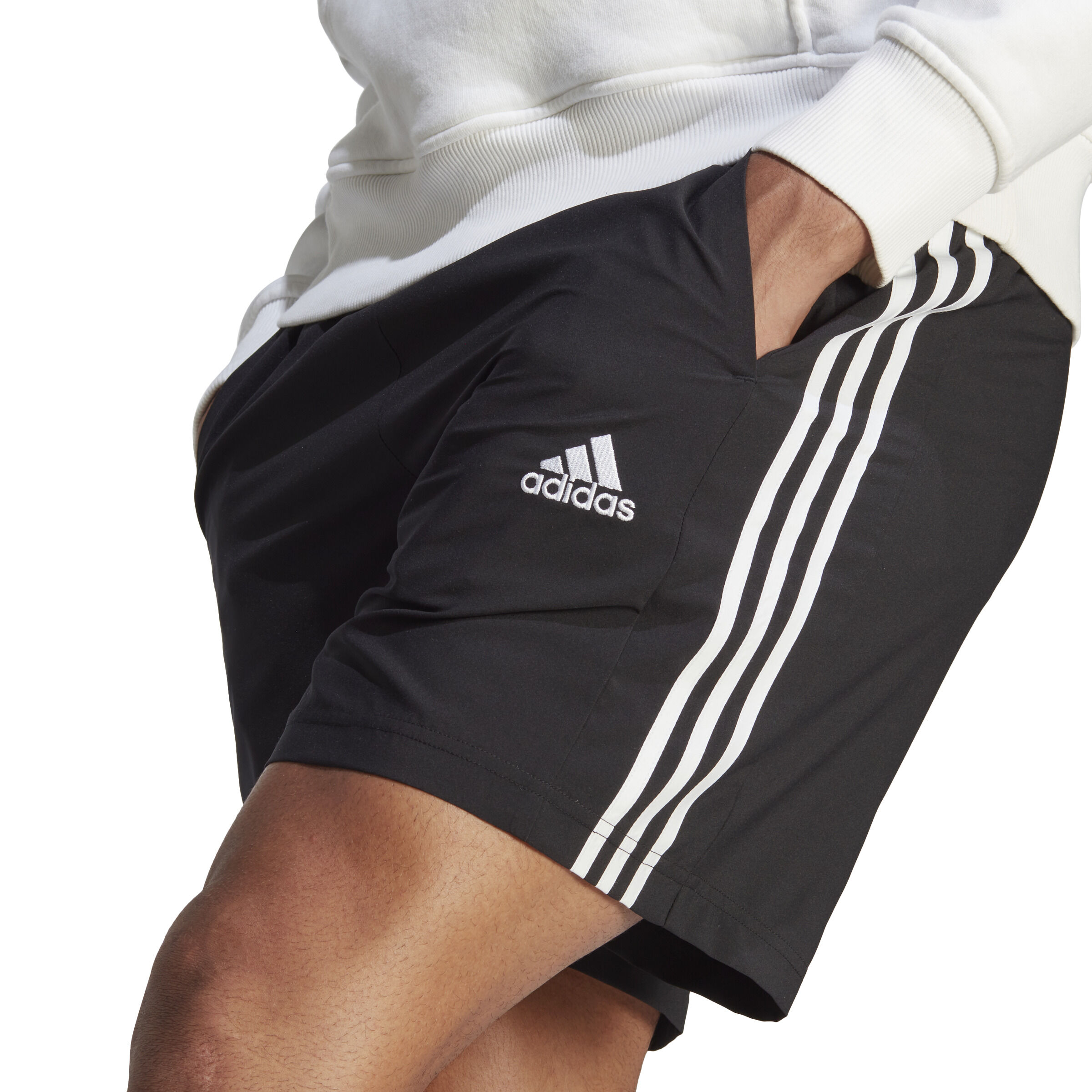 Essentials AEROREADY Chelsea 3 Stripes Shorts Heren Zwart Wit