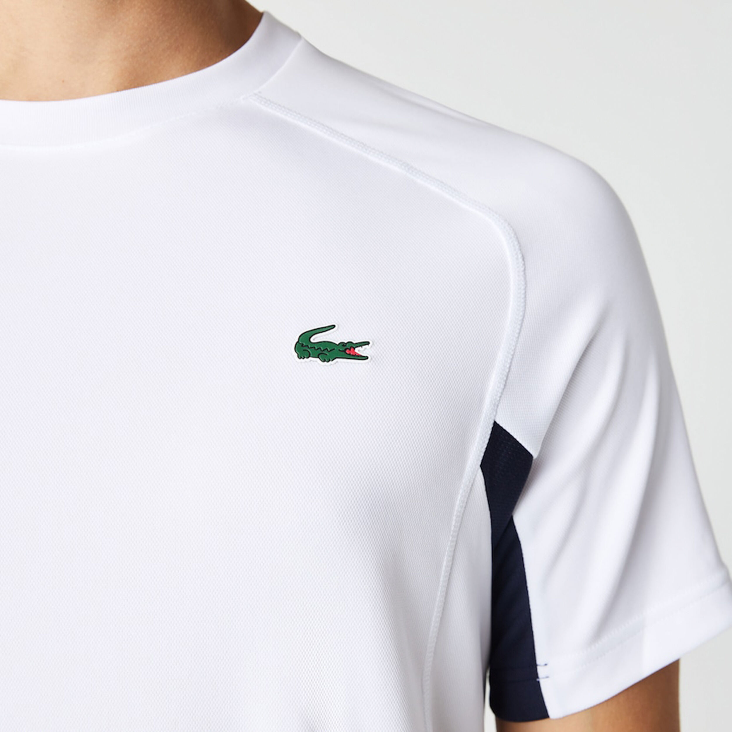 Buy Lacoste T shirt Heren Wit Blauw online Tennis Point NL