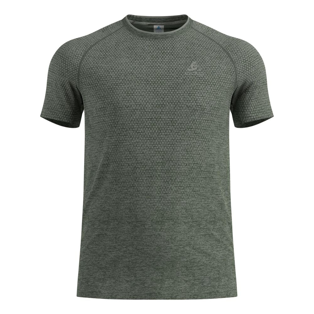 Odlo Essential Seamless Hardloopshirt Heren-olijf