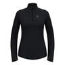 Zeroweight Warm Mid Layer 1/2 Zip Hardloopshirt Dames-Zwart