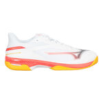 Mizuno Tennisschoenen Mizuno Wave Exceed Court Allcourt Schoen Heren-Wit,Koraal