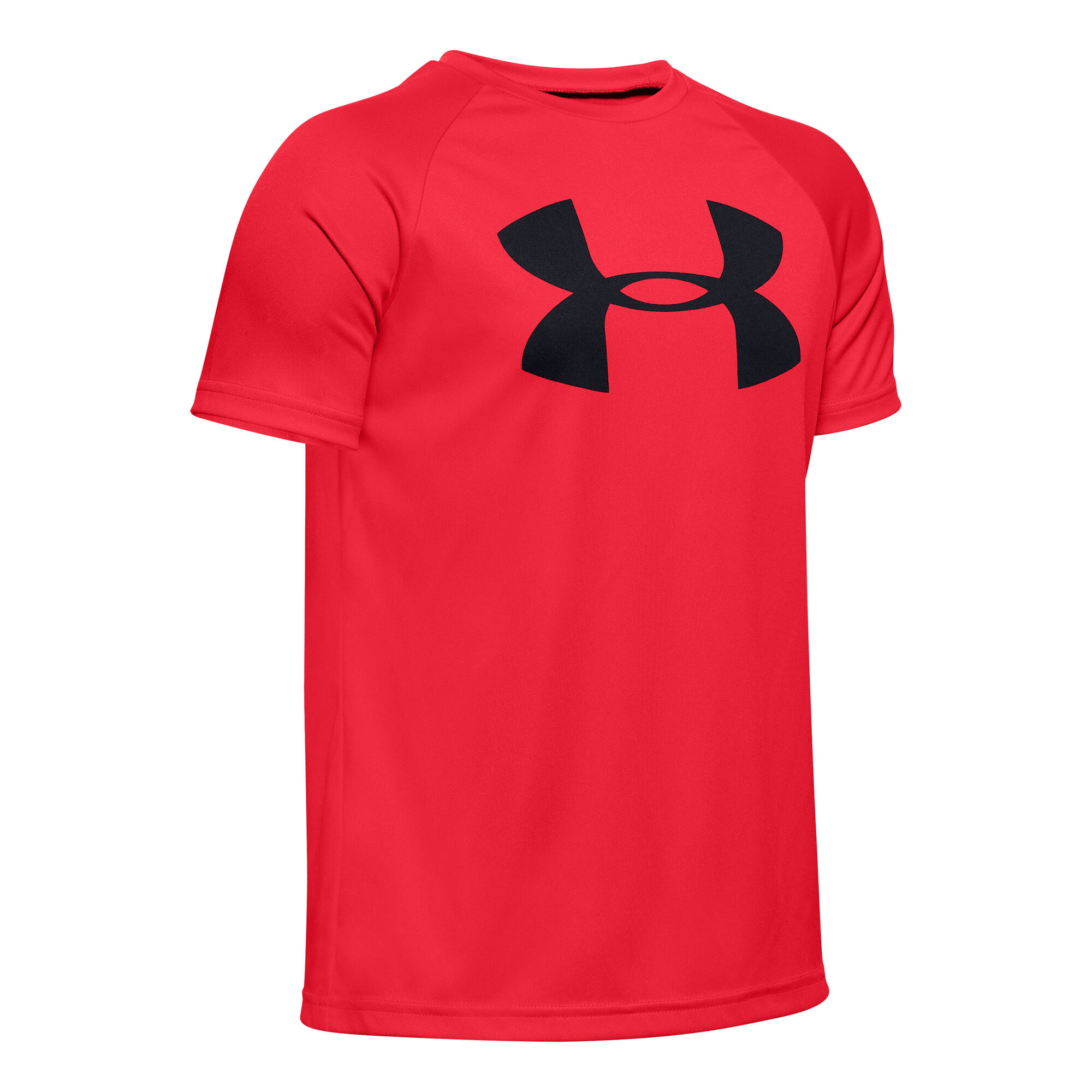 Under Armour Tech Big Logo T Shirt Jongens Lichtrood Zwart Online Kopen Tennis Point