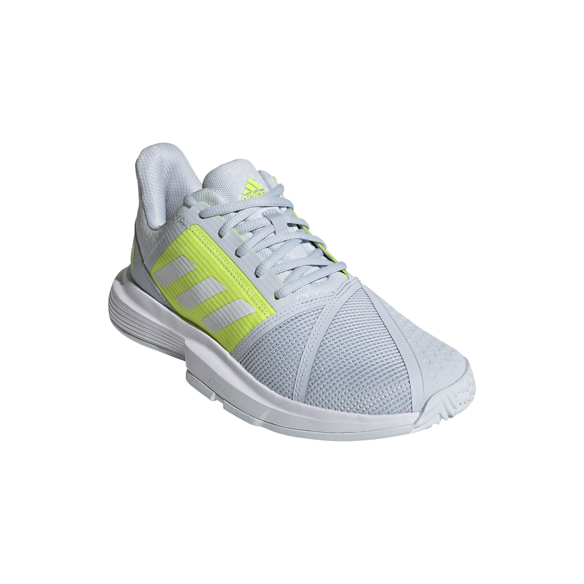 Buy adidas CourtJam Bounce Allcourt Schoen Dames Lichtblauw Neongeel online Tennis Point NL