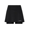 Club Basic Long Rok Dames-Zwart,Zilver