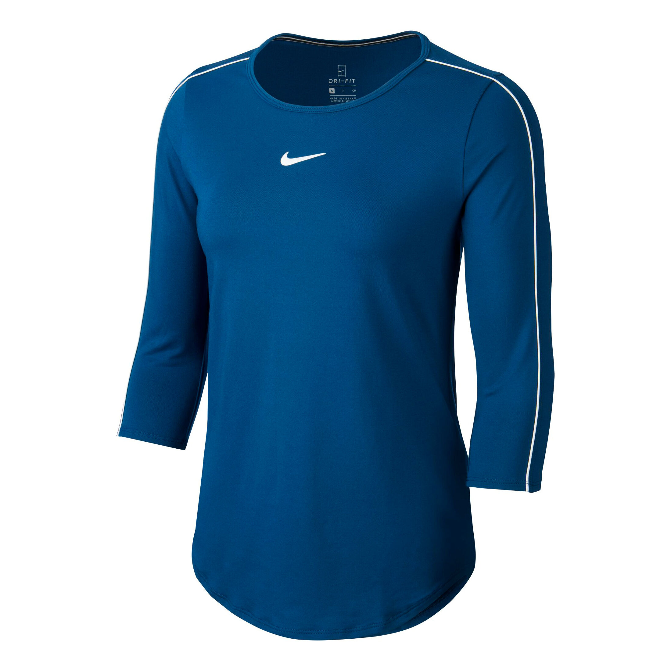 Buy Nike Court Longsleeve Dames Petrolblauw Wit online Tennis Point NL