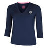 Crew V-Neck Longsleeve Dames-Donkerblauw