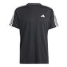 Essentials Train 3-Stripes Training T-shirt Heren-Zwart,Wit