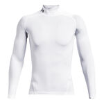 Under Armour Kleding Under Armour Heatgear Comp Mock Longsleeve Heren-Wit
